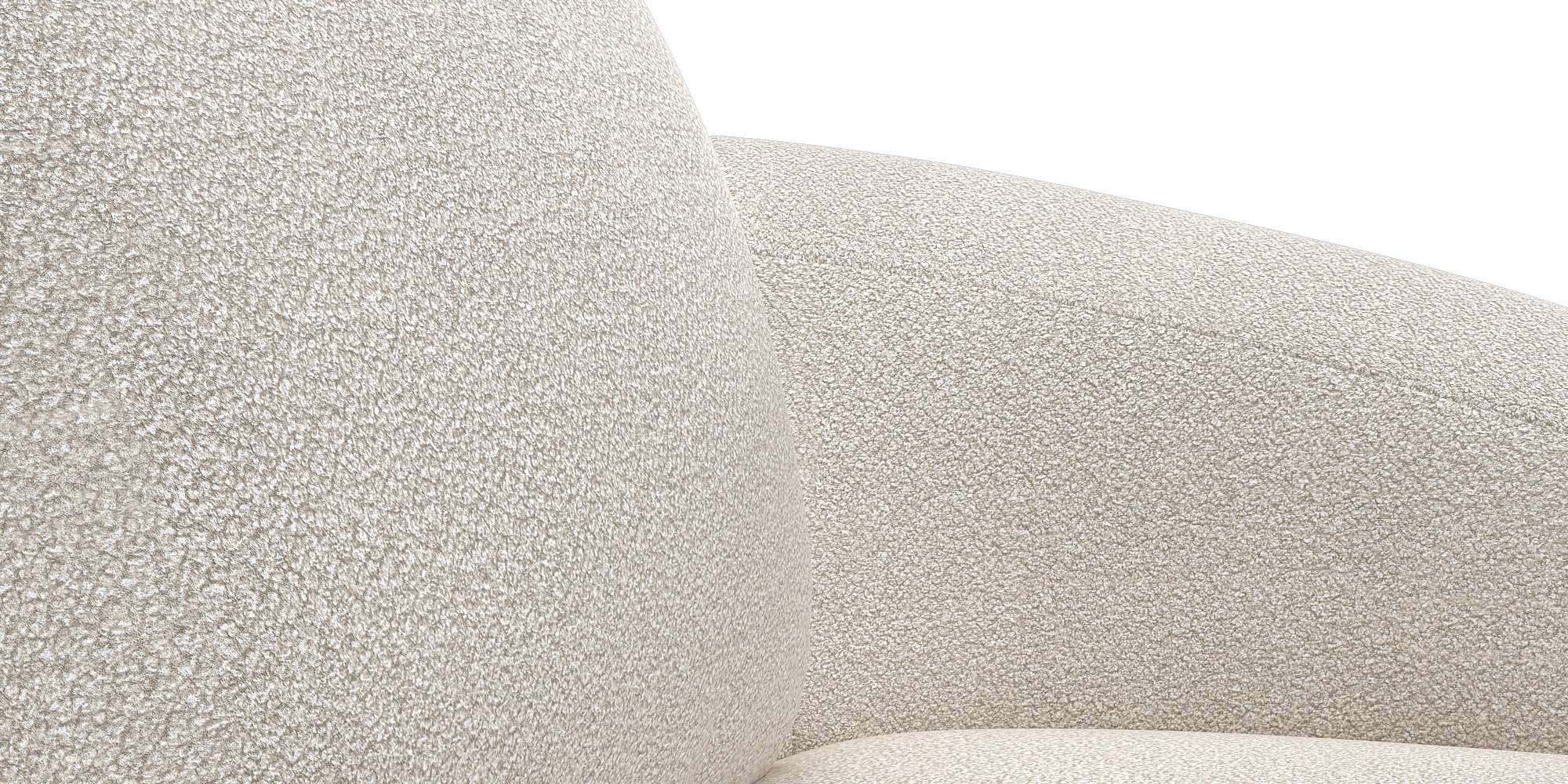 FLEXLUX Wohnlandschaft »Torino, rund, L-Form, Sofa-Ecke mit Recamiere, Longchair-Sofa«, Modernes, organisches Sofa-Design, Kaltschaum, Wellenunterfederung