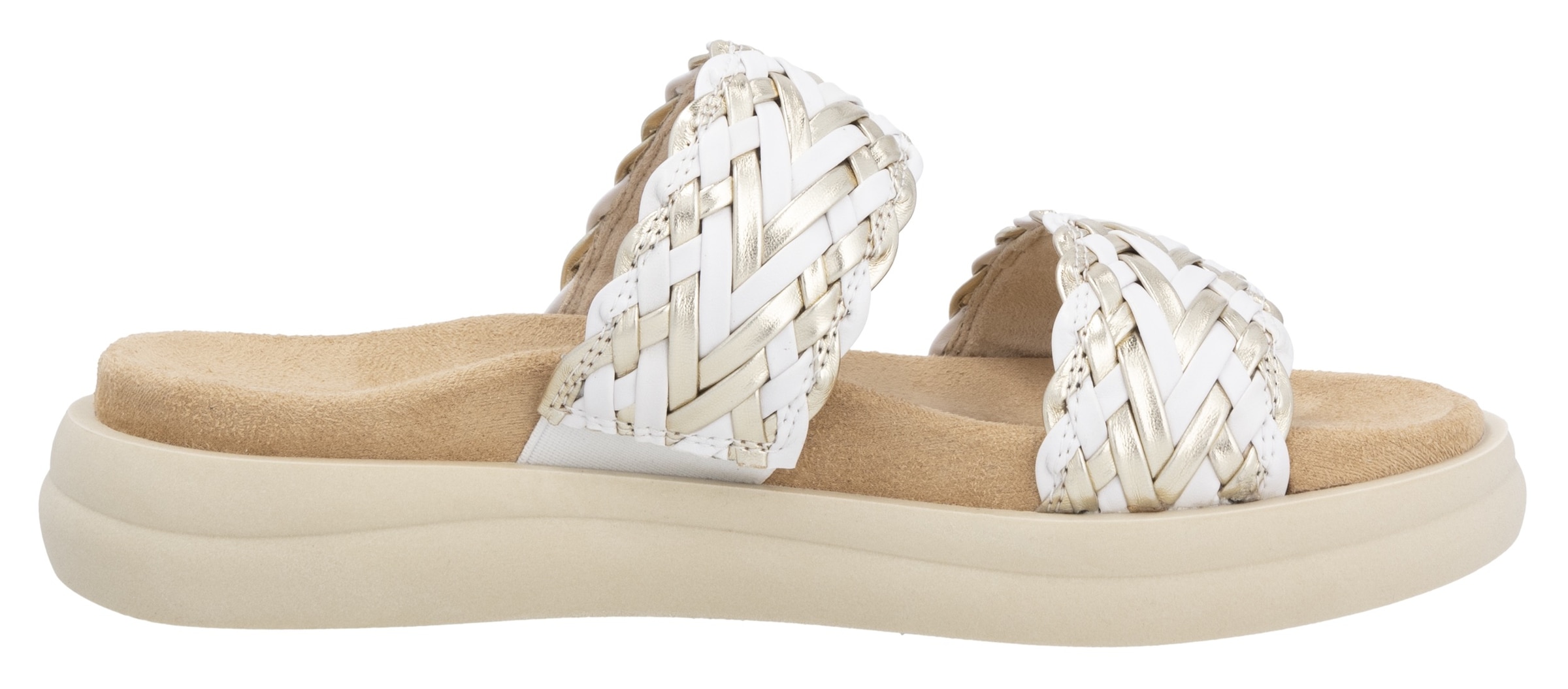 Remonte Pantolette, Plateau, Bequemschuh, Sommerschuh mit Riemchen in Flechtoptik