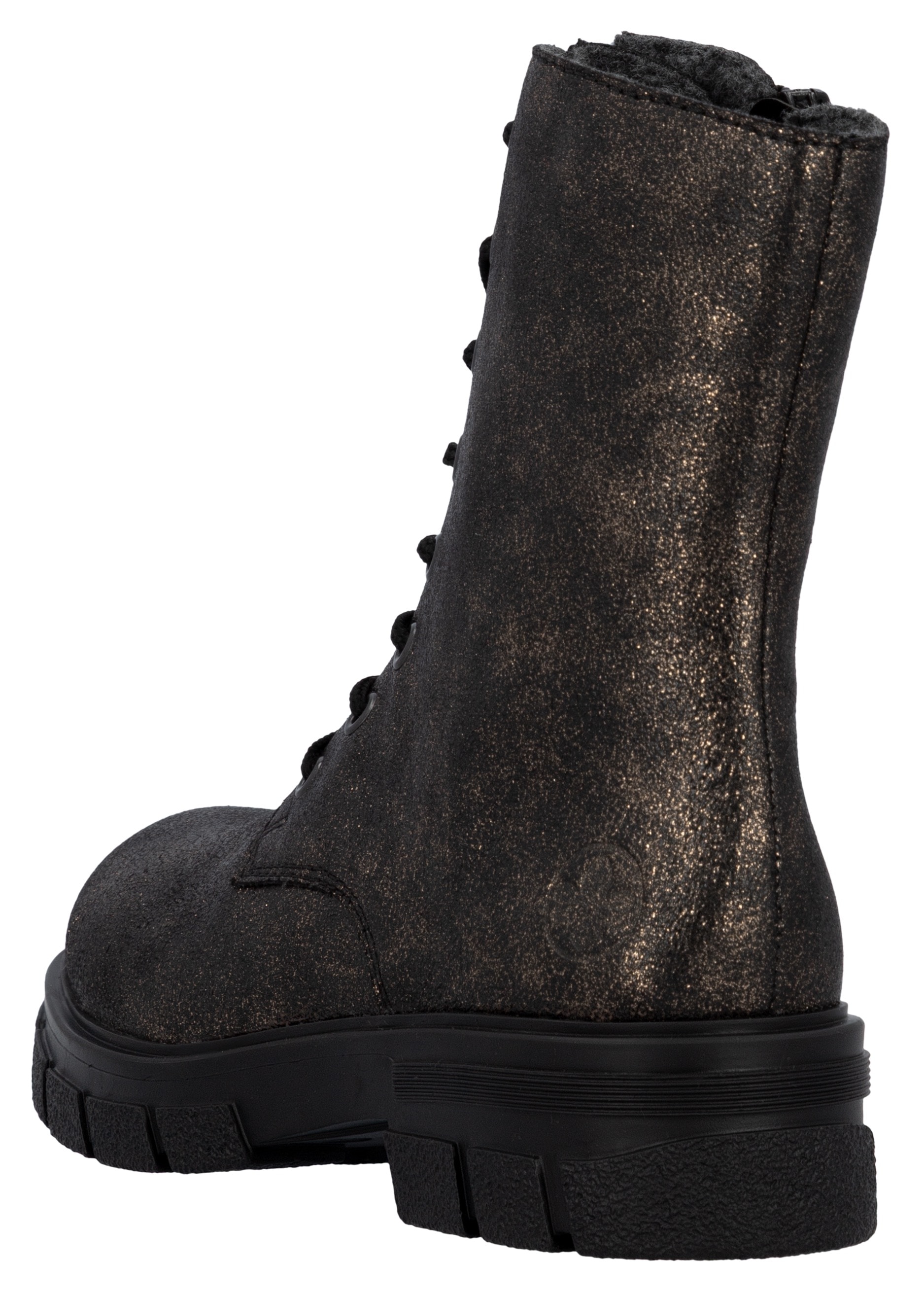 Rieker Schnürboots  , Stiefelette, Blockabsatz, mit zusätzlichem Innenreißverschluss