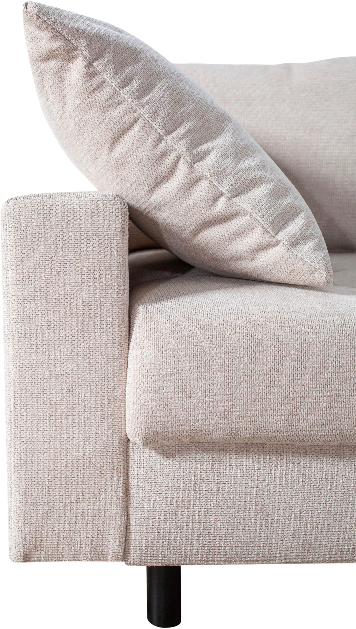 Home affaire Ecksofa »Toni L-Form«, Ottomane beidseitig montierbar, Federkern-Polsterung
