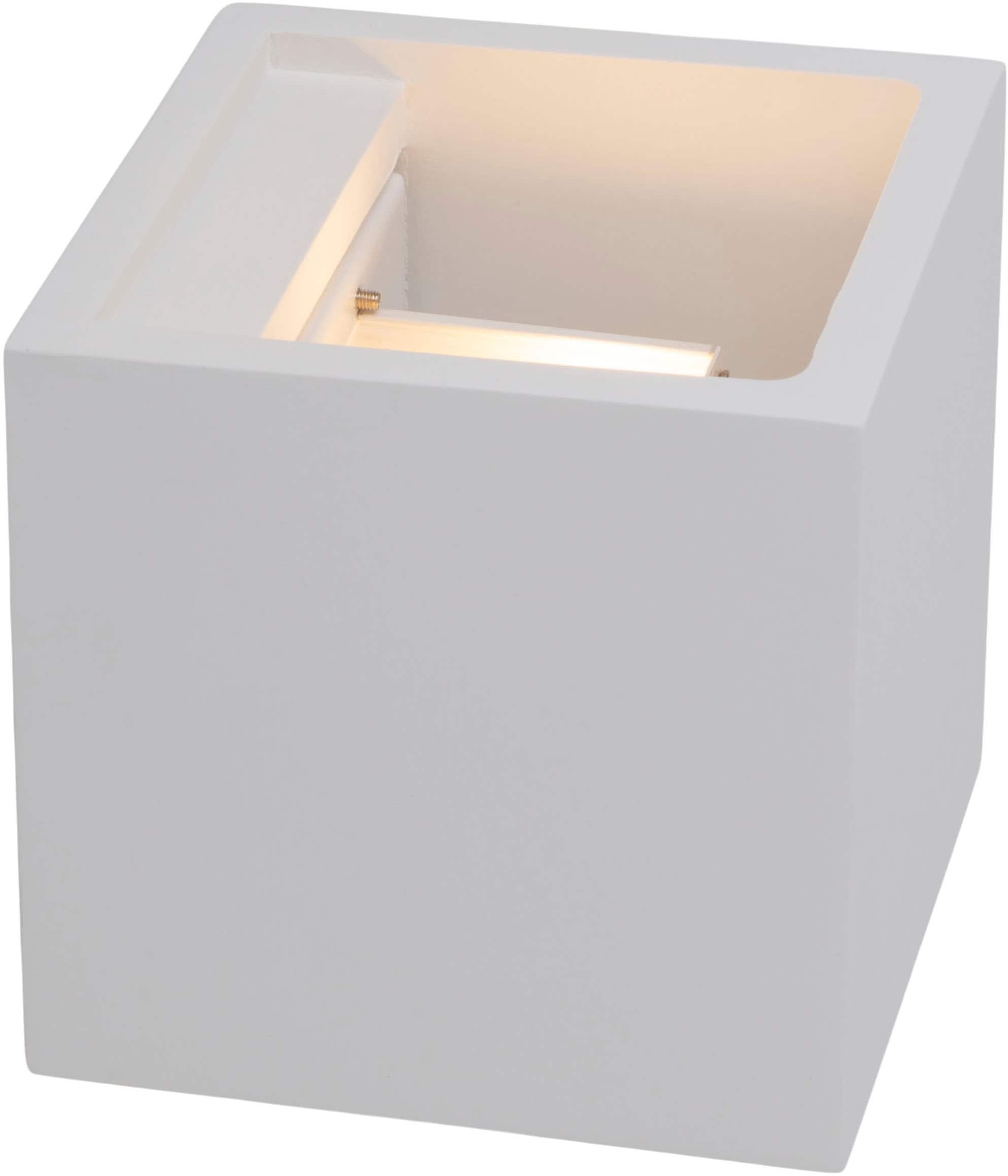 näve LED Wandleuchte »Wanna« LED-Modul 1 Stk. Warmweiß incl. 2x 3W Cree xp LED, l: 11,5cm, b: 11,5cm, h: 11,5cm, Gips, weiß