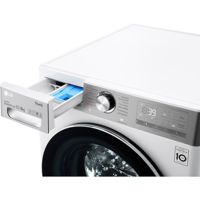 LG Waschtrockner »V9WD128H2«, TurboWash® - Waschen in nur 39 Minuten mit 3  Jahren XXL Garantie