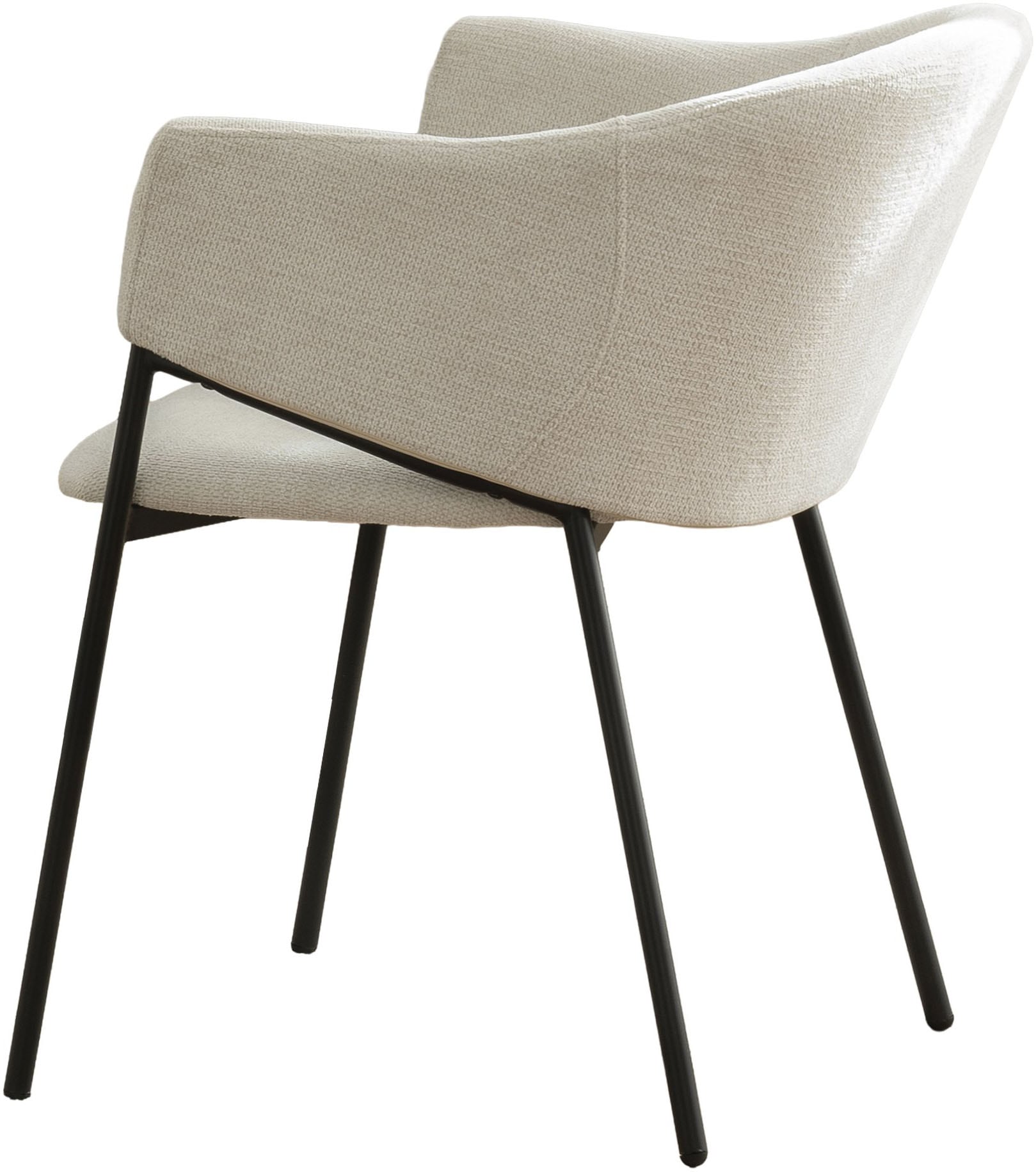 byLIVING Esszimmerstuhl »YORK« (Set) 2 Stk.Strukturstoff in beige, bis 110 kg, Schaumstoff, 4-Fußgestell