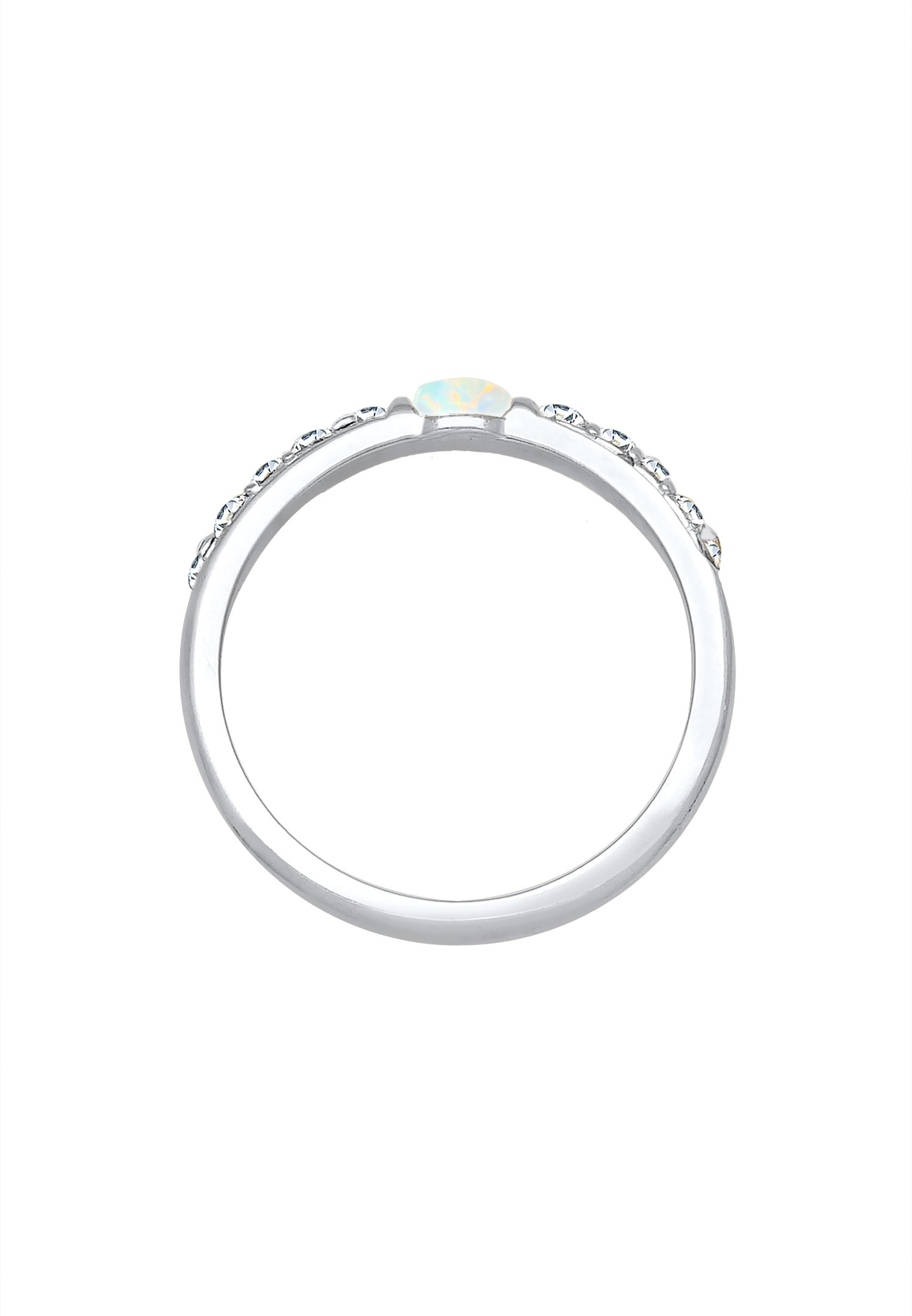 Elli Premium Trauring »Ring Opal Kristalle 925er Sterling Silber«