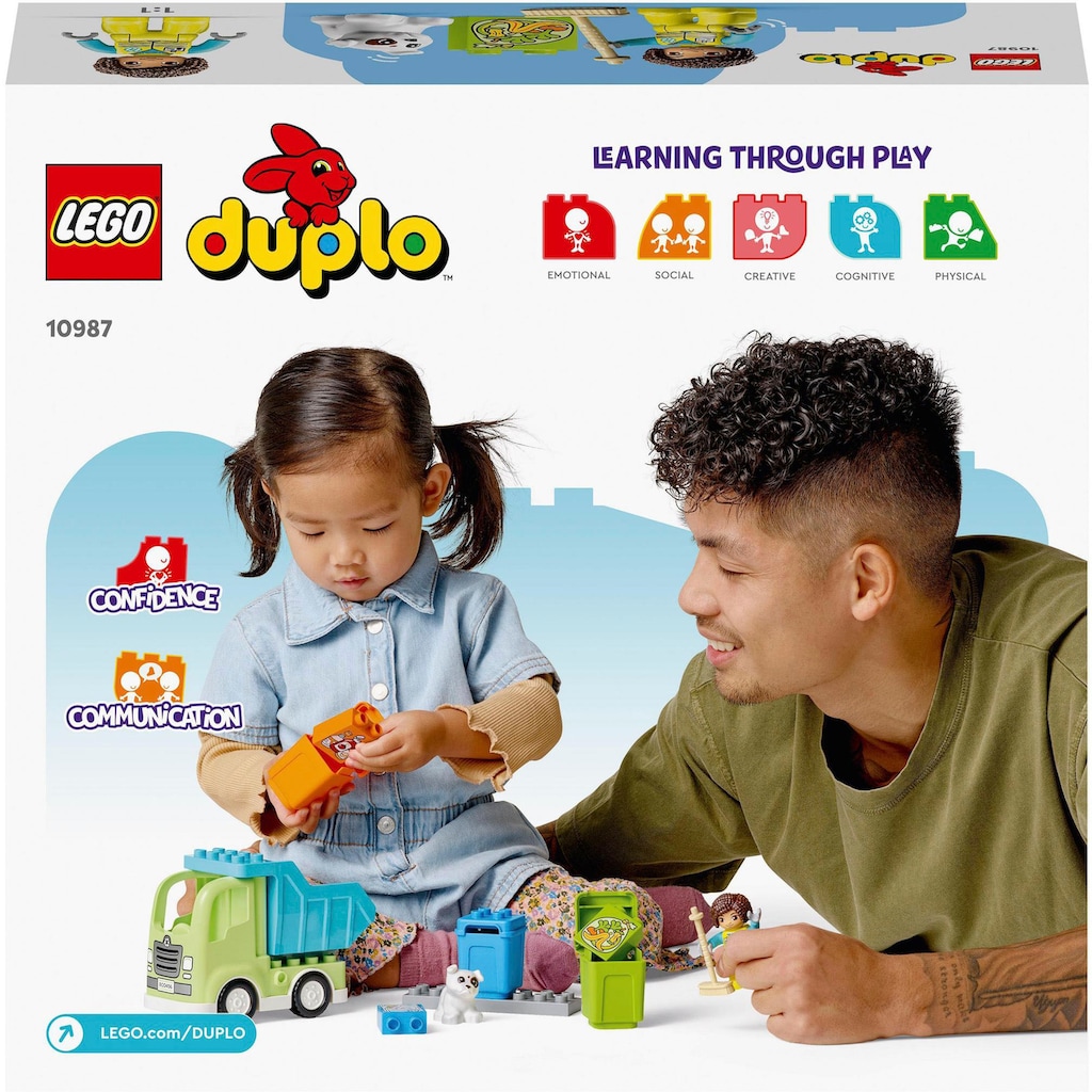 LEGO® Konstruktionsspielsteine »Recycling-LKW (10987), LEGO® DUPLO«, (15 St.)