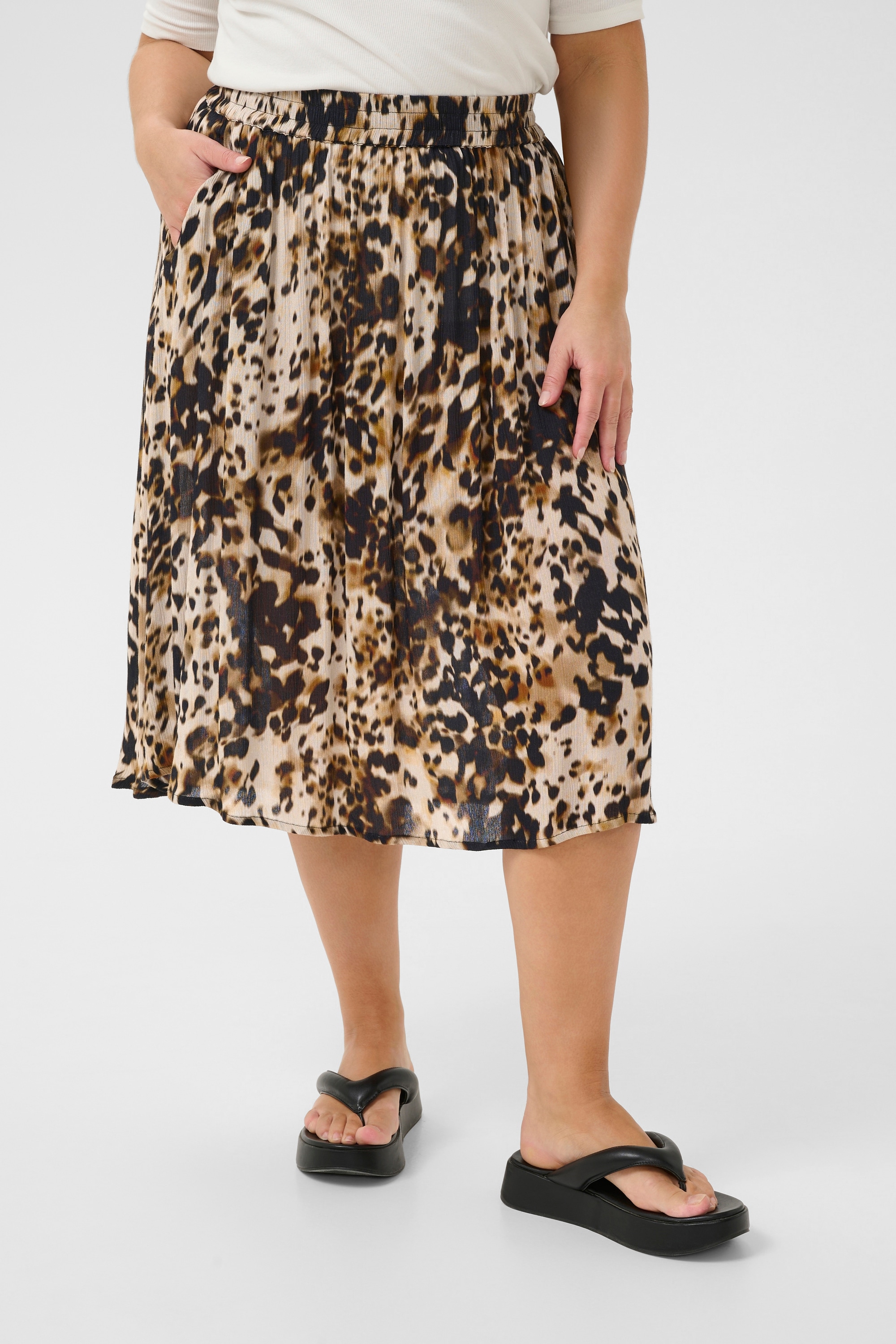 KAFFE Curve Midirock »Damen Rock KCisma«