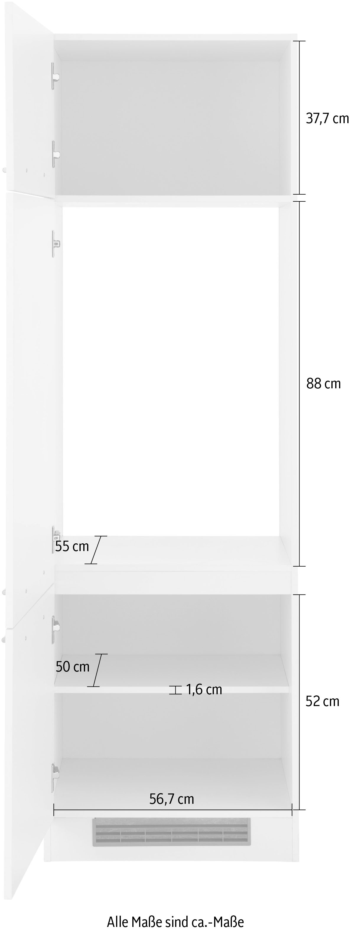 wiho Küchen Kühlumbauschrank »Unna«, 60 cm breit, ohne E-Gerät auf Raten  kaufen