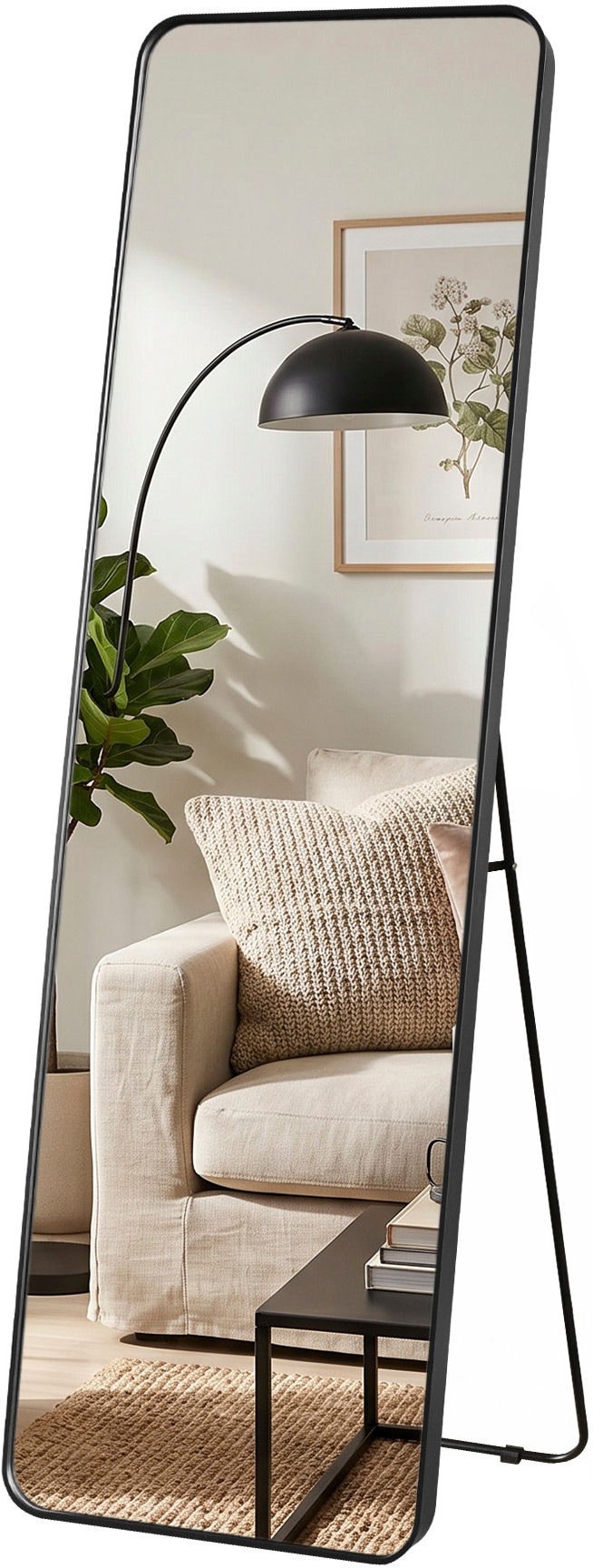 OTTO home Spiegel »Standspiegel Addrik, wahlweise in 2 Größen 150x40cm oder 160x50cm« Ganzkörperspiegel mit Sicherheitsglas, in verschiedenen Farben