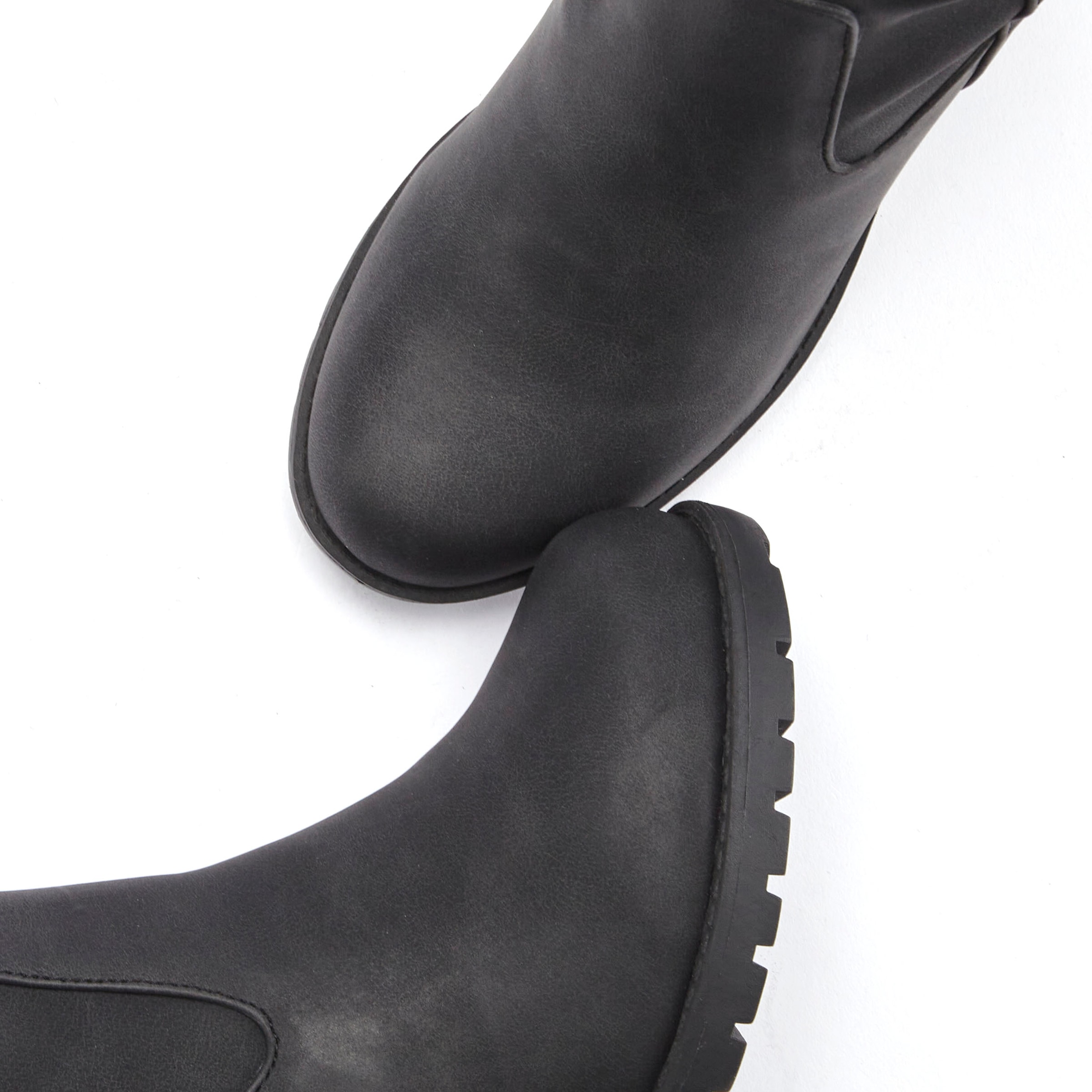 LASCANA Weitschaftstiefel, Stiefel, Stiefelette, langer Stiefel, Blockabsatz, Cowboy Stil VEGAN