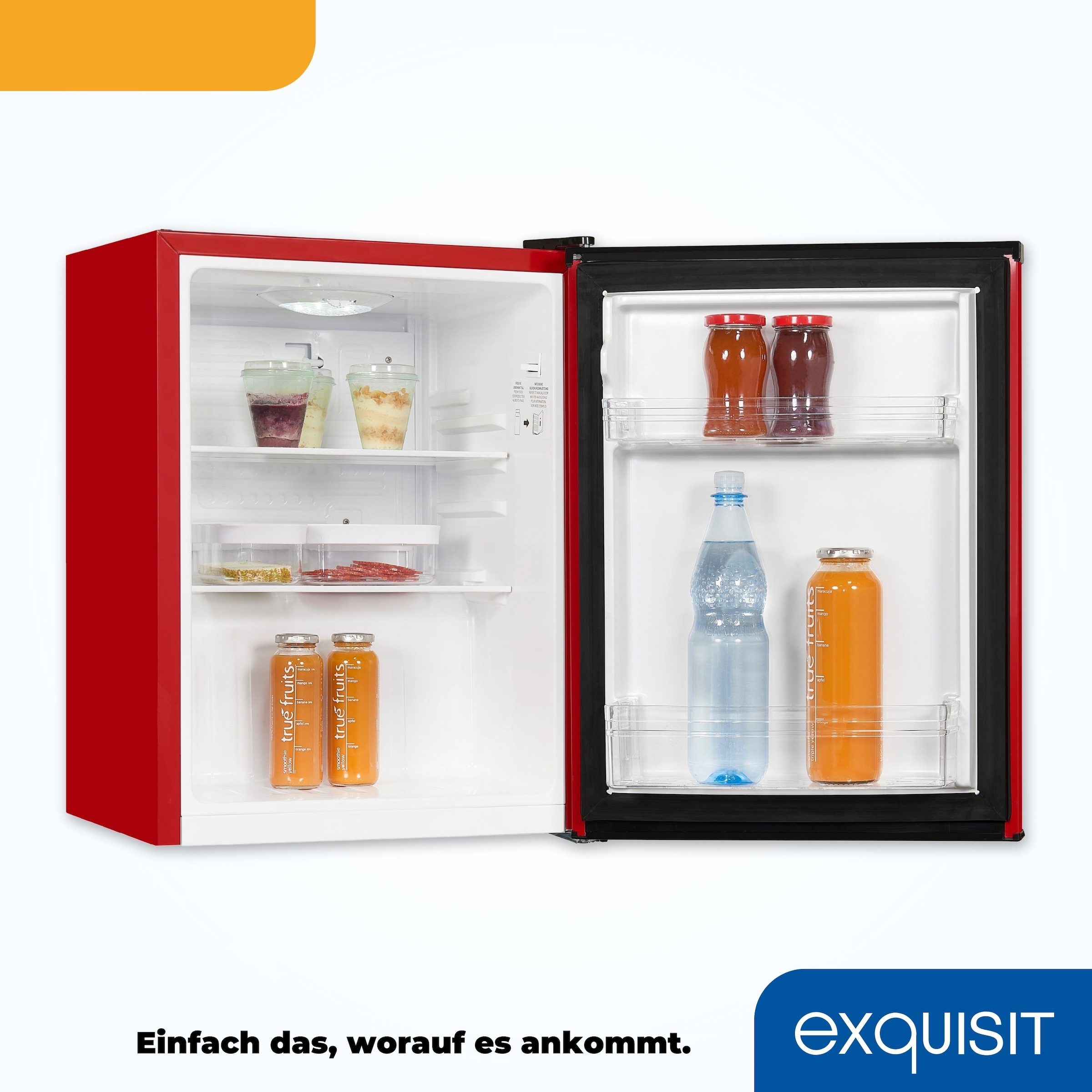 exquisit Kühlschrank »KB60-V-090E rot«, 52 L Volumen