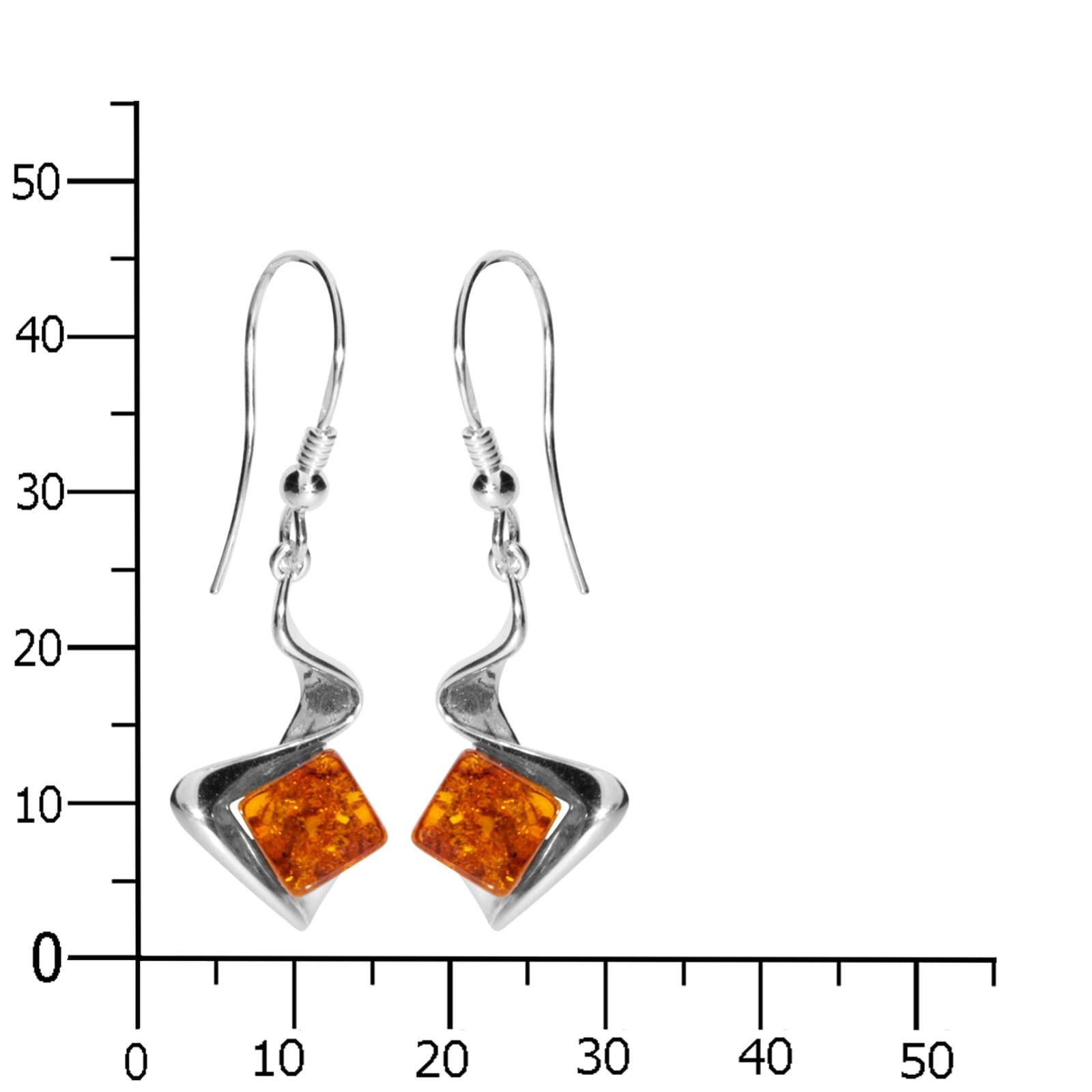 OSTSEE-SCHMUCK Paar Ohrhänger »- Amely - Silber 925/000 - Bernstein«