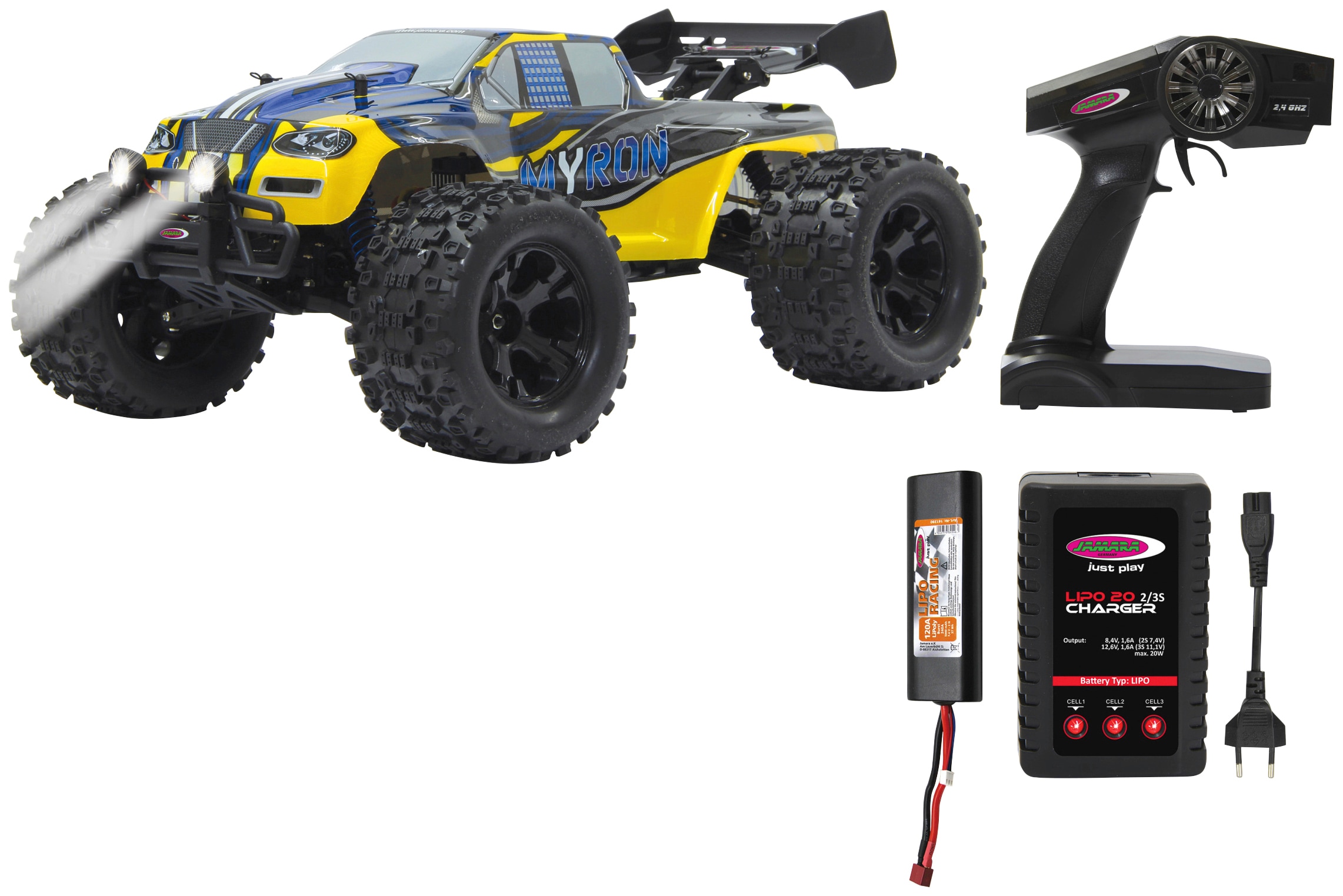 RC-Monstertruck »Myron Monstertruck BL 4WD«, 1:10, 2,4 GHz, mit LED