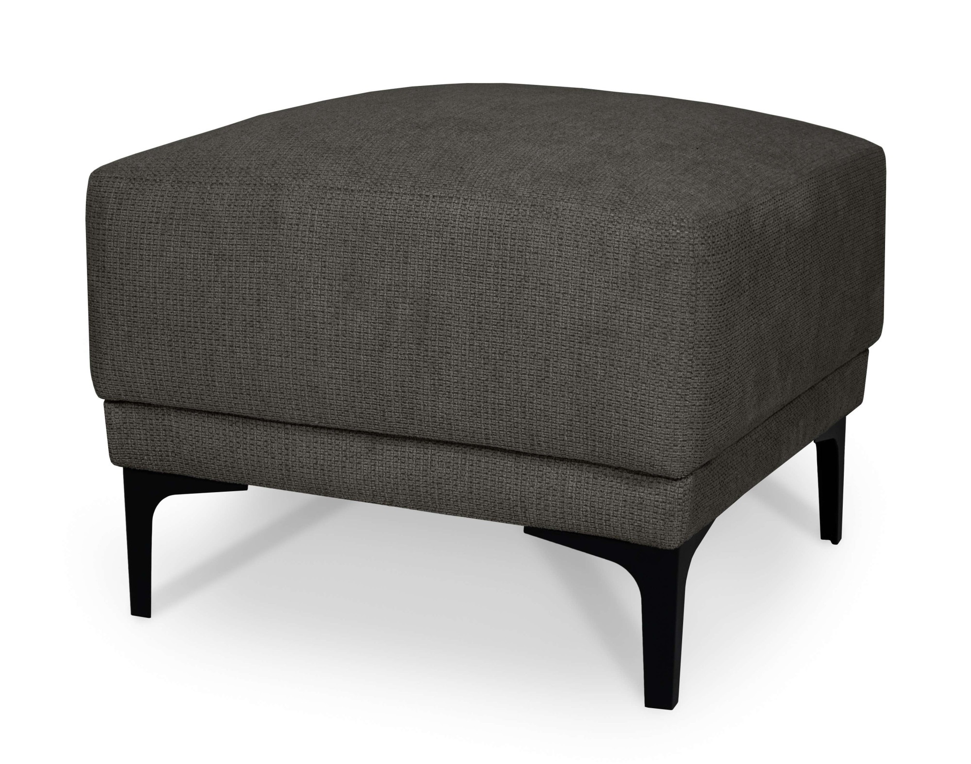OTTO home Polsterhocker »Xander« 1 Stk. tlg. Breite 58 cm, Soft-Touch Chenille, schwarze Metallfüße