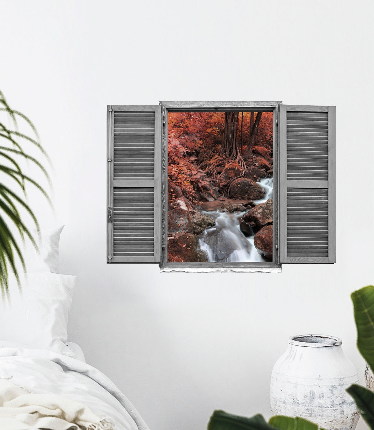 queence Wandtattoo »Bach«, (1 St.), Wandsticker, Wandbild, selbstklebend, 3D, Fenster