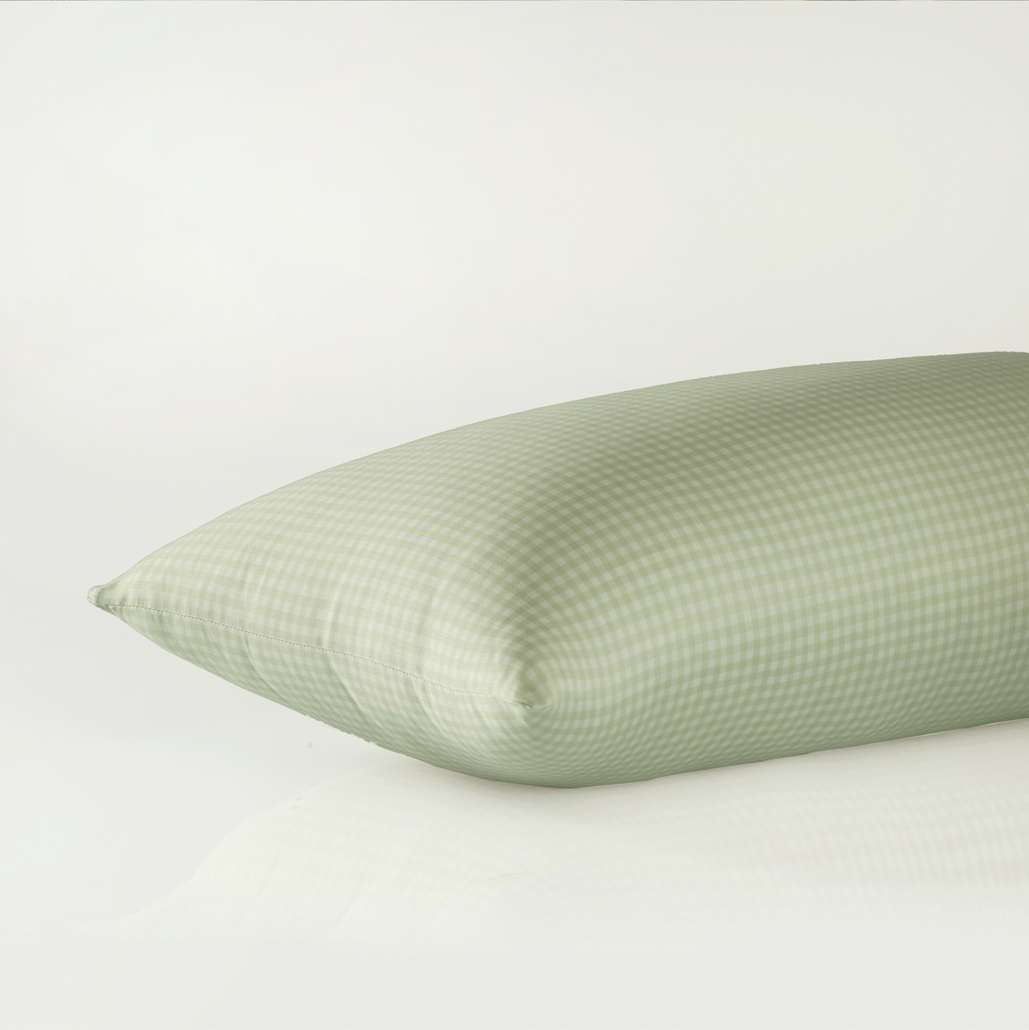 Florella Kissenbezüge »»Karo Five salbei « Edel-Satin,  100% Baumwolle«