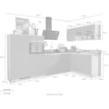 Express Küchen Winkelküche »Scafa«, mit Vollauszügen und Soft-Close-Funktion, Stellbreite 305 x 185 cm