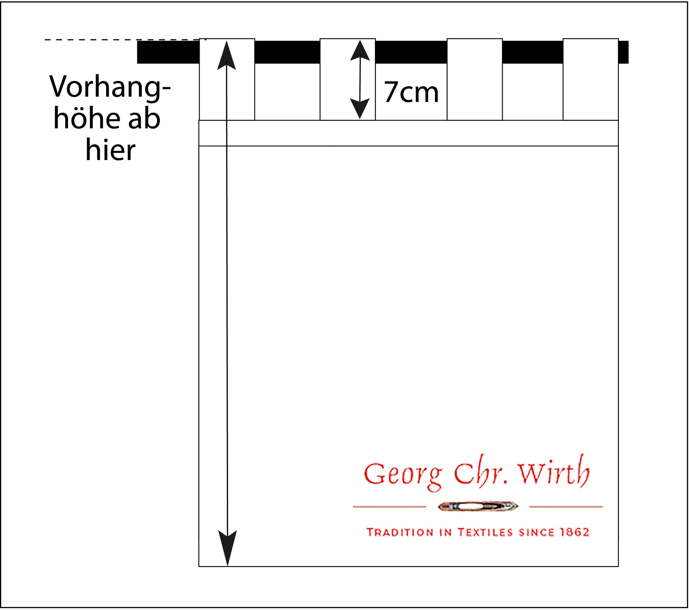 Wirth Vorhang »Wiessee«, (1 St.)