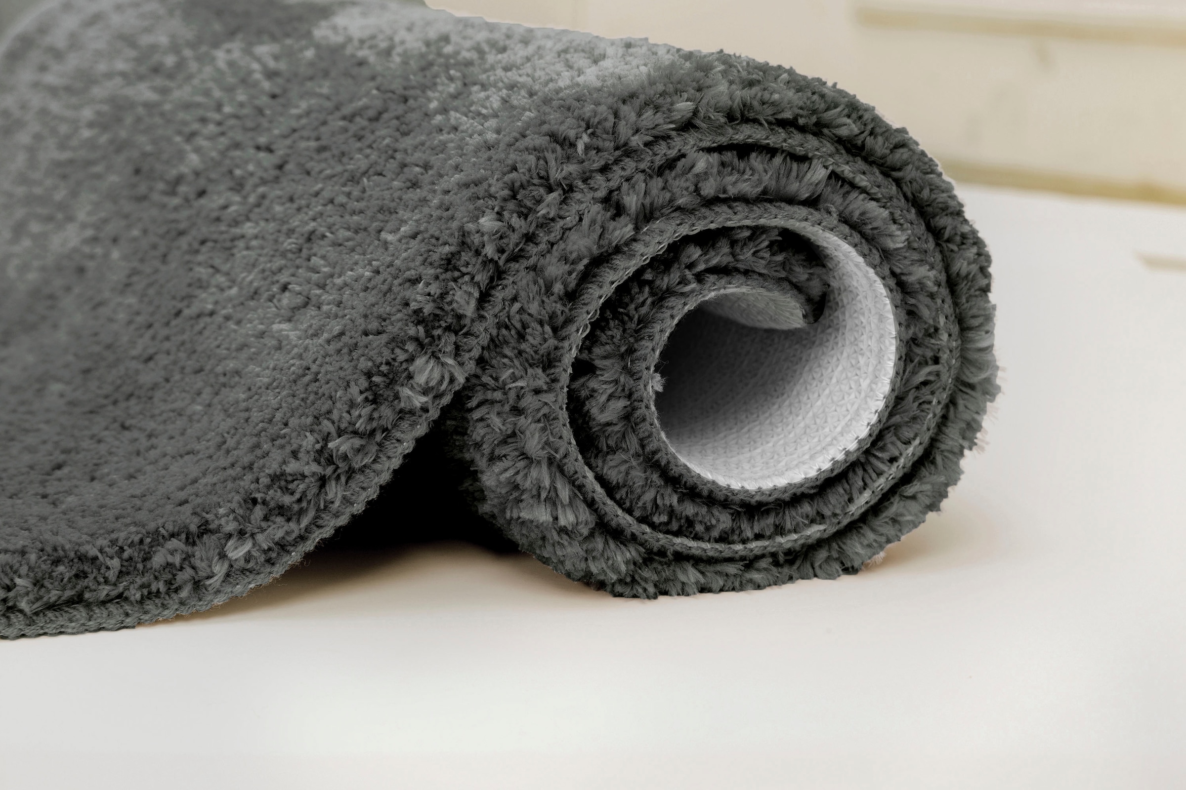 my home Badematte »Madrid«, rutschhemmend beschichtet, fußbodenheizungsgeeignet-schnell trocknend-strapazierfähig, weiche Haptik, Badteppich, Badematten auch als 3 teiliges Set & rund