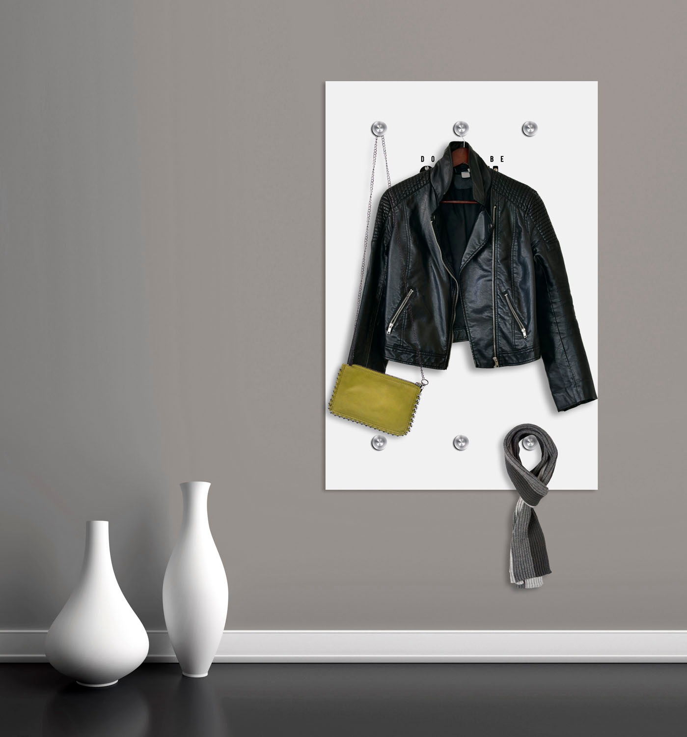 queence Garderobenleiste »DO NOT BE CRUEL«, mit 6 Haken, 80 x 120 cm