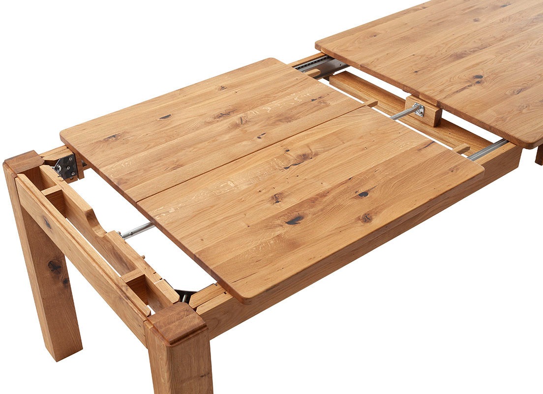 MCA furniture Esstisch »ETNA 4-Fuß Tisch« Einzelstück,  Massivholz,durchgehende Lamelle,Stollenfuß 10x10cm,Tischplatte 2,5cm