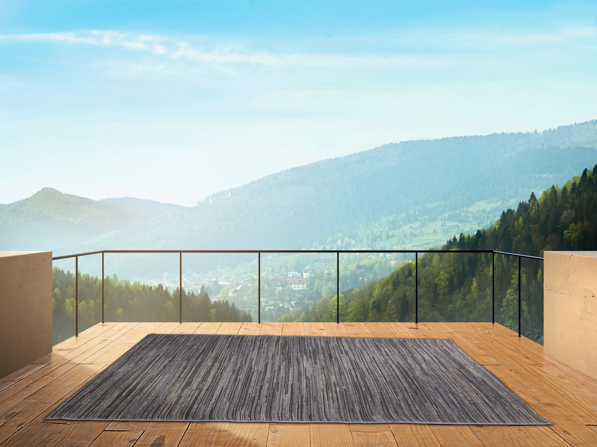 my home Teppich »Sokol«, rechteckig, 7 mm Höhe, Indoor und Outdoor geeignet, Wohnzimmer