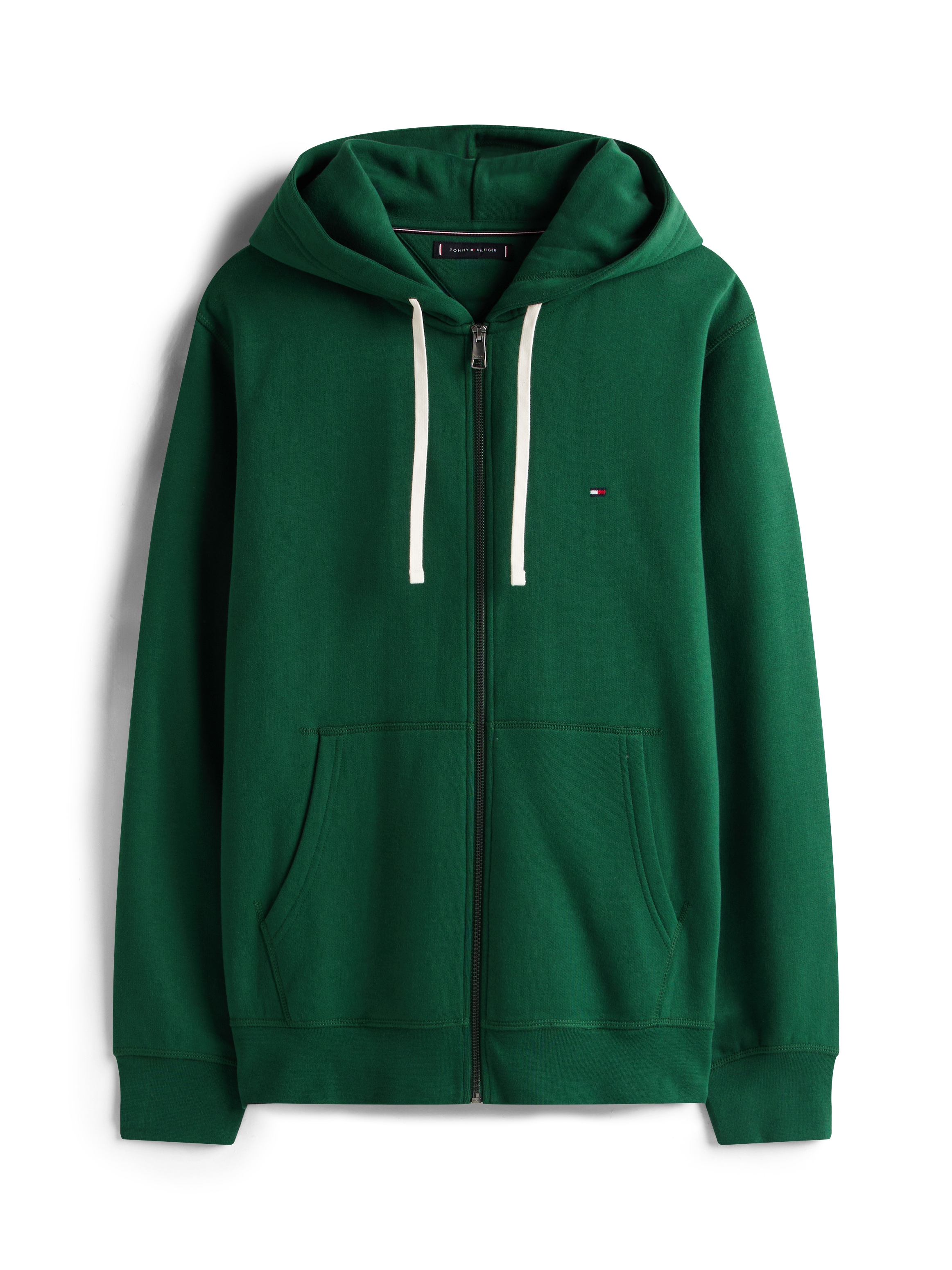 Tommy Hilfiger Kapuzensweatjacke »ESSENTIAL FLEECE ZIP THROUGH«, kleine Logostickerei
