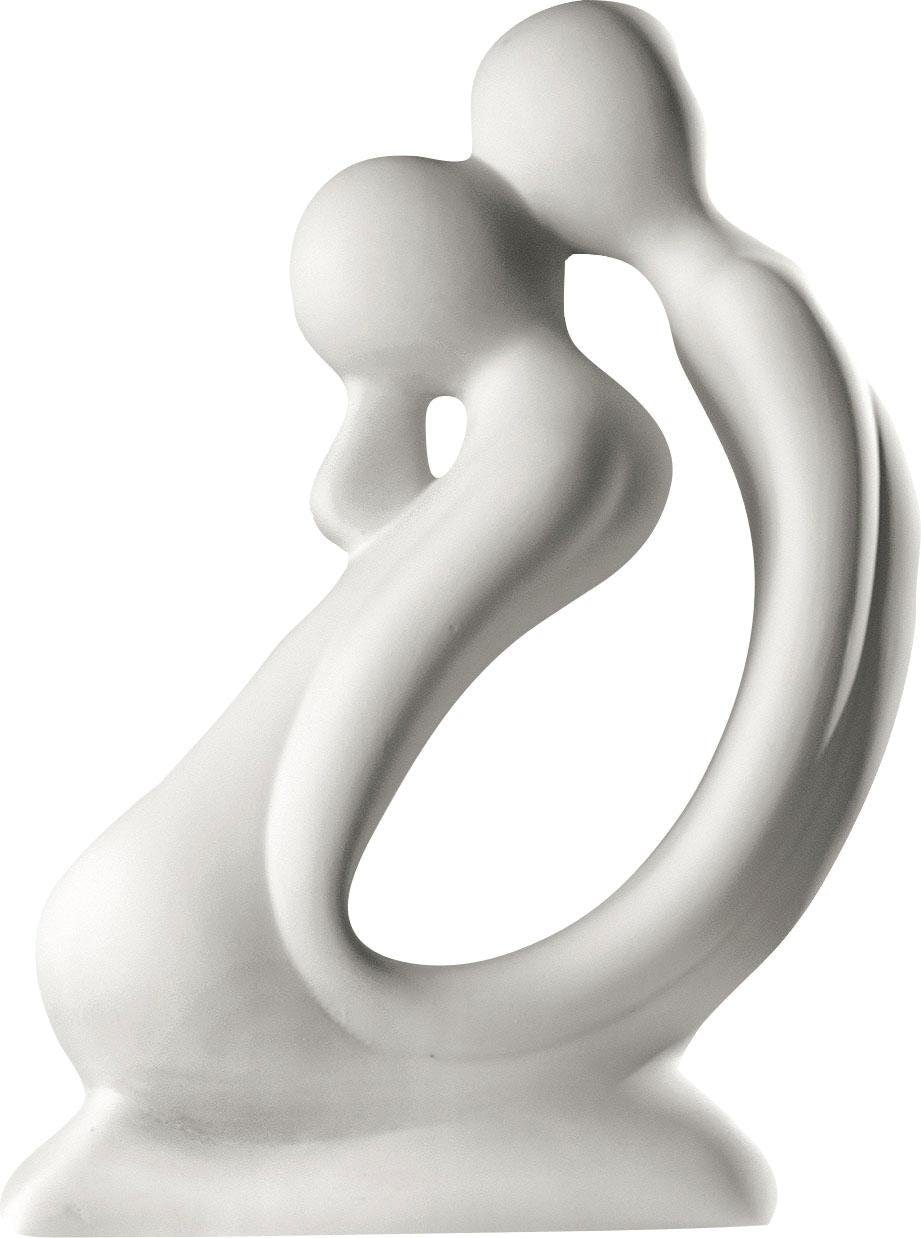 GILDE Dekofigur »Skulptur Kuss, weiß«, Dekoobjekt, Höhe 42 cm, handgefertigt, aus Keramik, Wohnzimmer