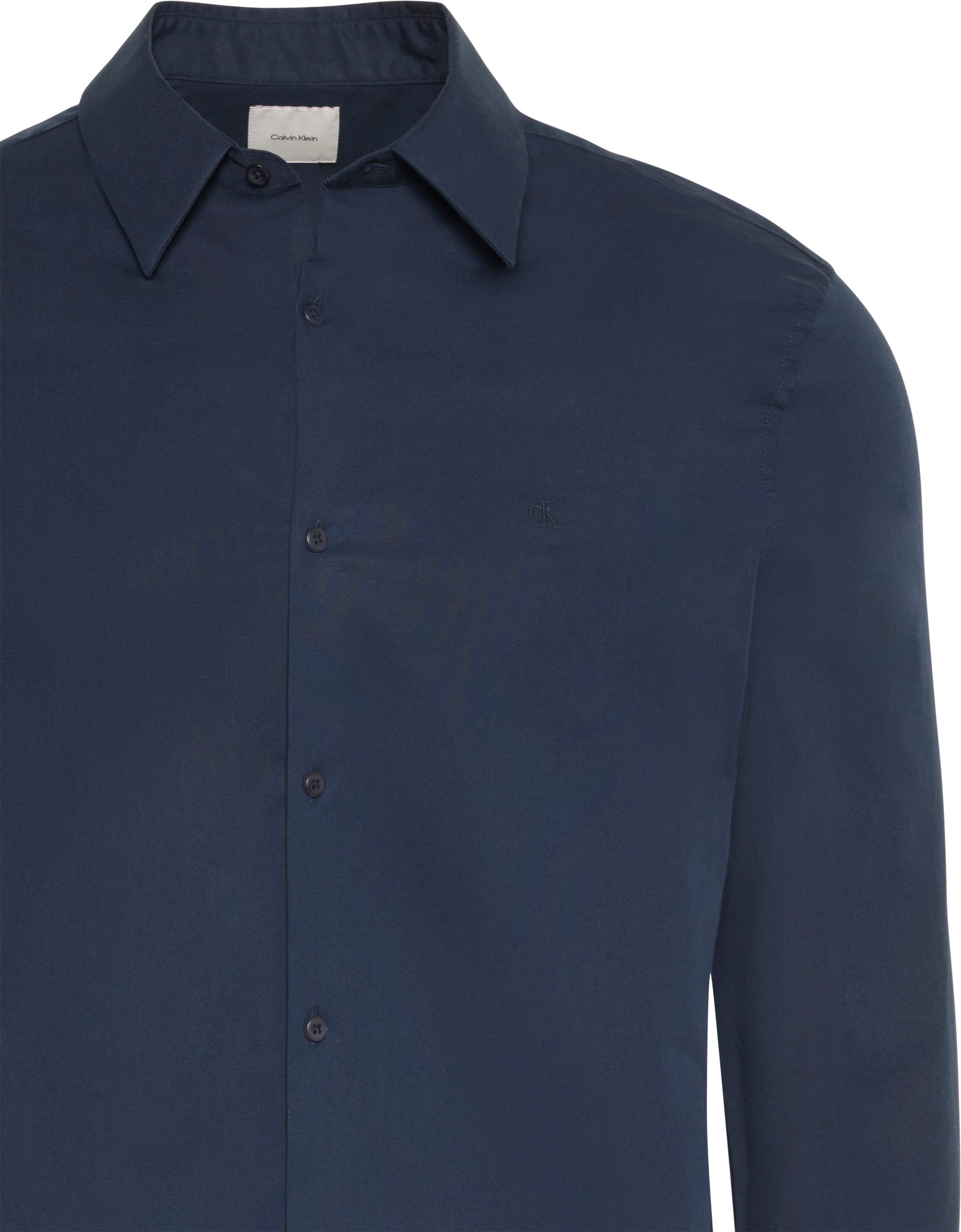 Calvin Klein Langarmhemd »LS SOLID STRETCH SLIM SHIRT«, in Unifarbe