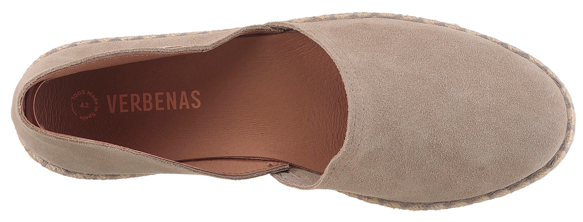 VERBENAS Espadrille »CARMEN SERRAJE«, Schlupfschuh, Sommerschuh, Loafer mit typischem Jute-Rahmen