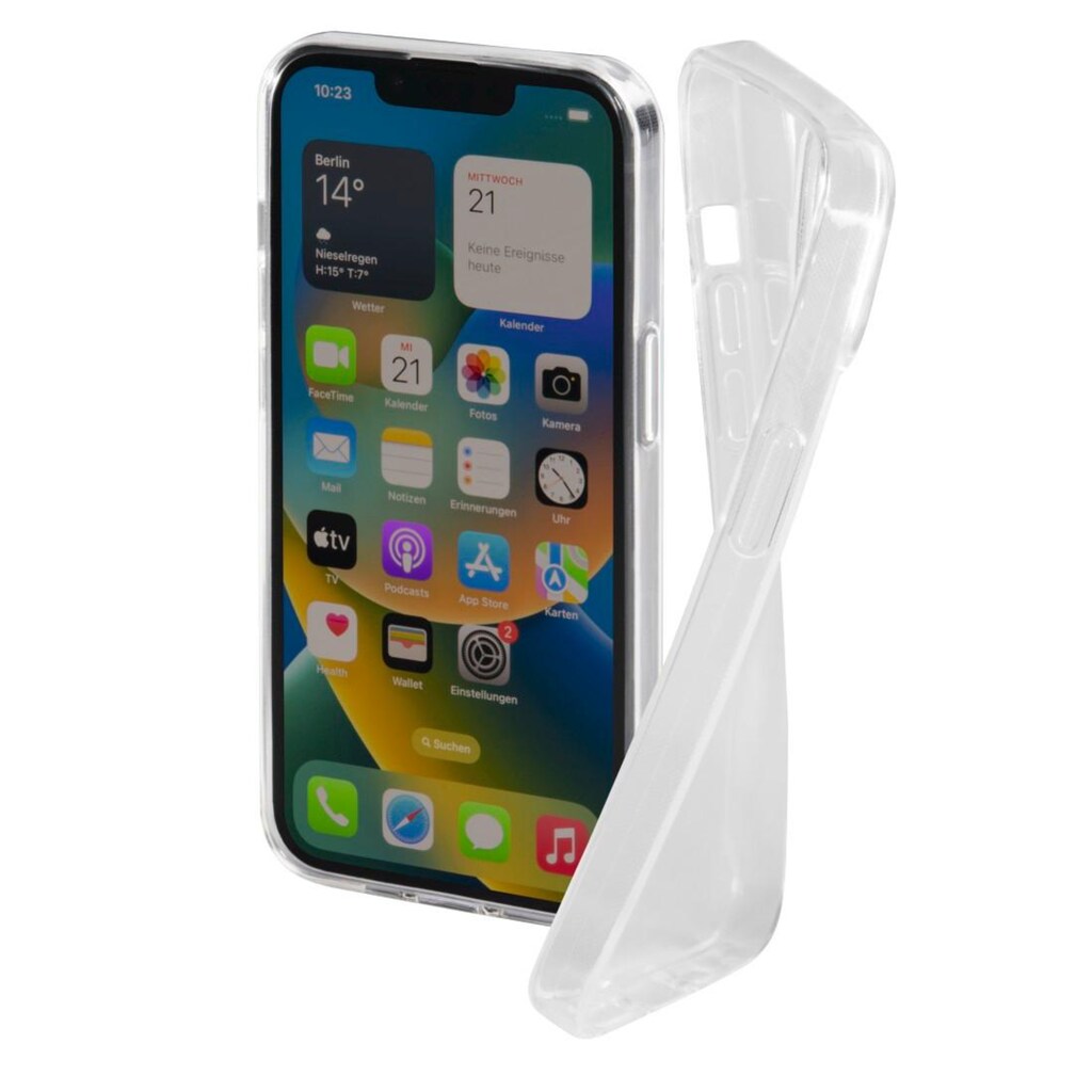 Hama Smartphone-Hülle »Cover "Crystal Clear" für Apple iPhone 14, Transparent, Hülle«, iPhone 14