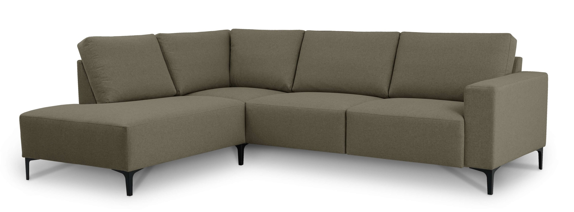 Home affaire Ecksofa »Tournon, L-Form, Breite 256 cm, Webstoff, Chenille« Designsofa im nordischen Stil, Wellenunterfederung, Metallfüße