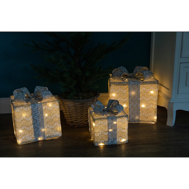 Myflair Möbel & Accessoires LED Dekoobjekt »Geschenk«, 3 unterschiedliche  Größen, mit LED Beleuchtung, Weihnachtsdeko online kaufen | mit 3 Jahren  XXL Garantie