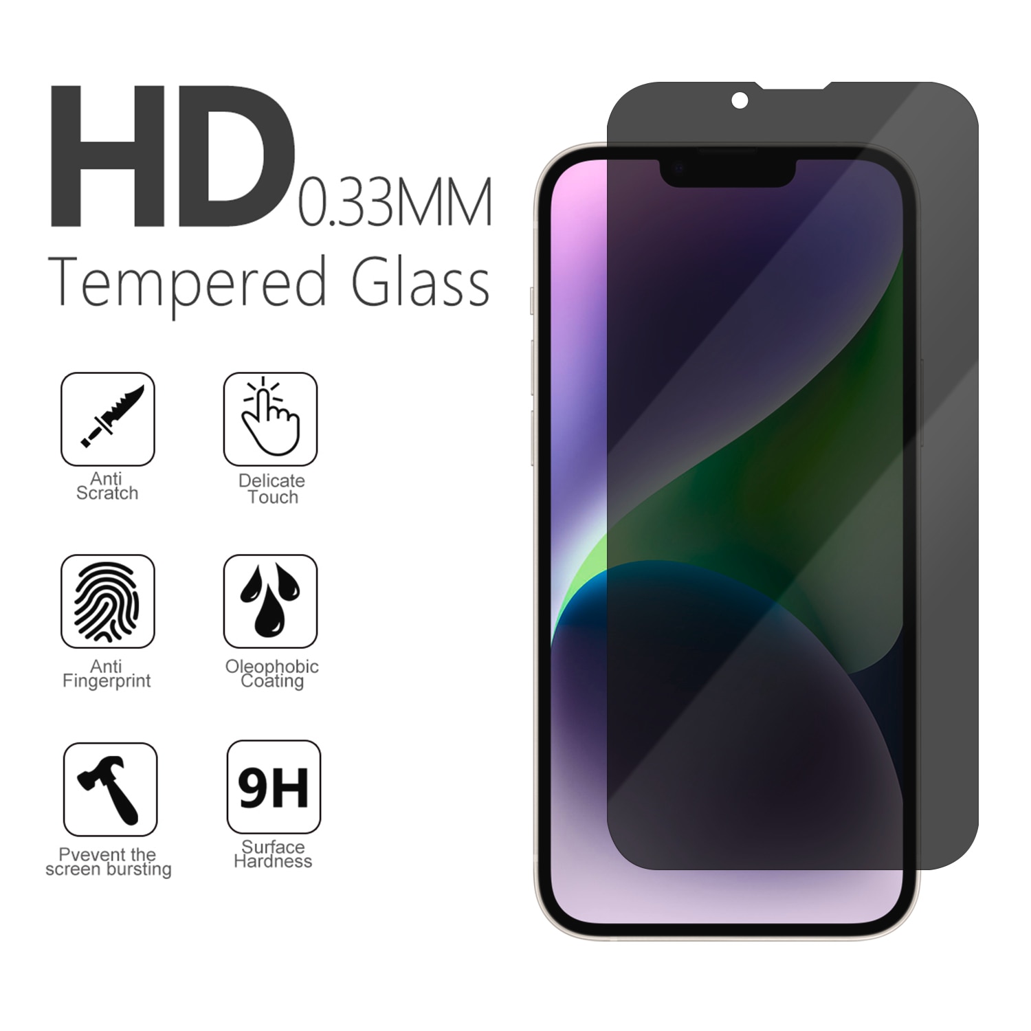 4smarts Displayschutzglas »Second Glass Privacy (10x) Service Kit für Apple iPhone 16e«, für Apple iPhone 16e, Displayschutzfolie, Schutzfolie, Bildschirmschutz, kratz- & stoßfest