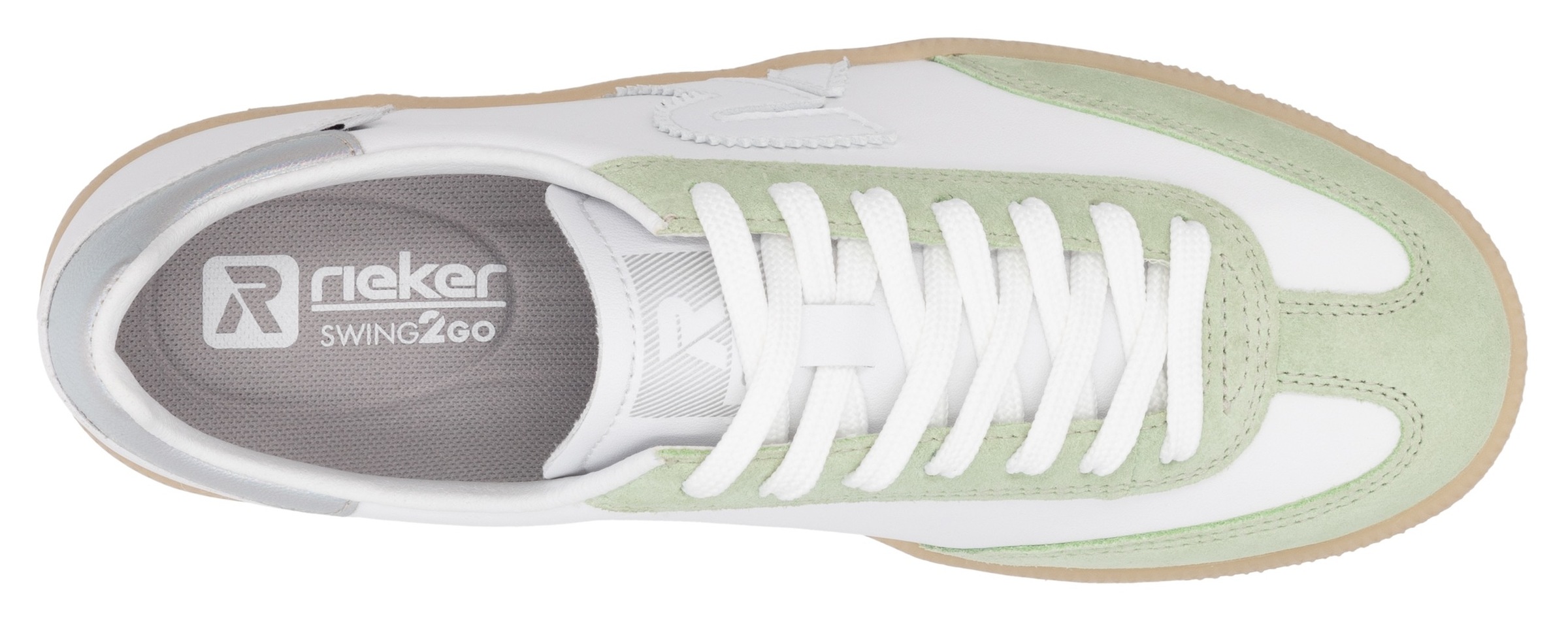 RIEKER Sport Sneaker »San Diego Swing2GO«, Retro-Sneaker, Freizeitschuh, Halbschuh mit herausnehmbarem Fußbett