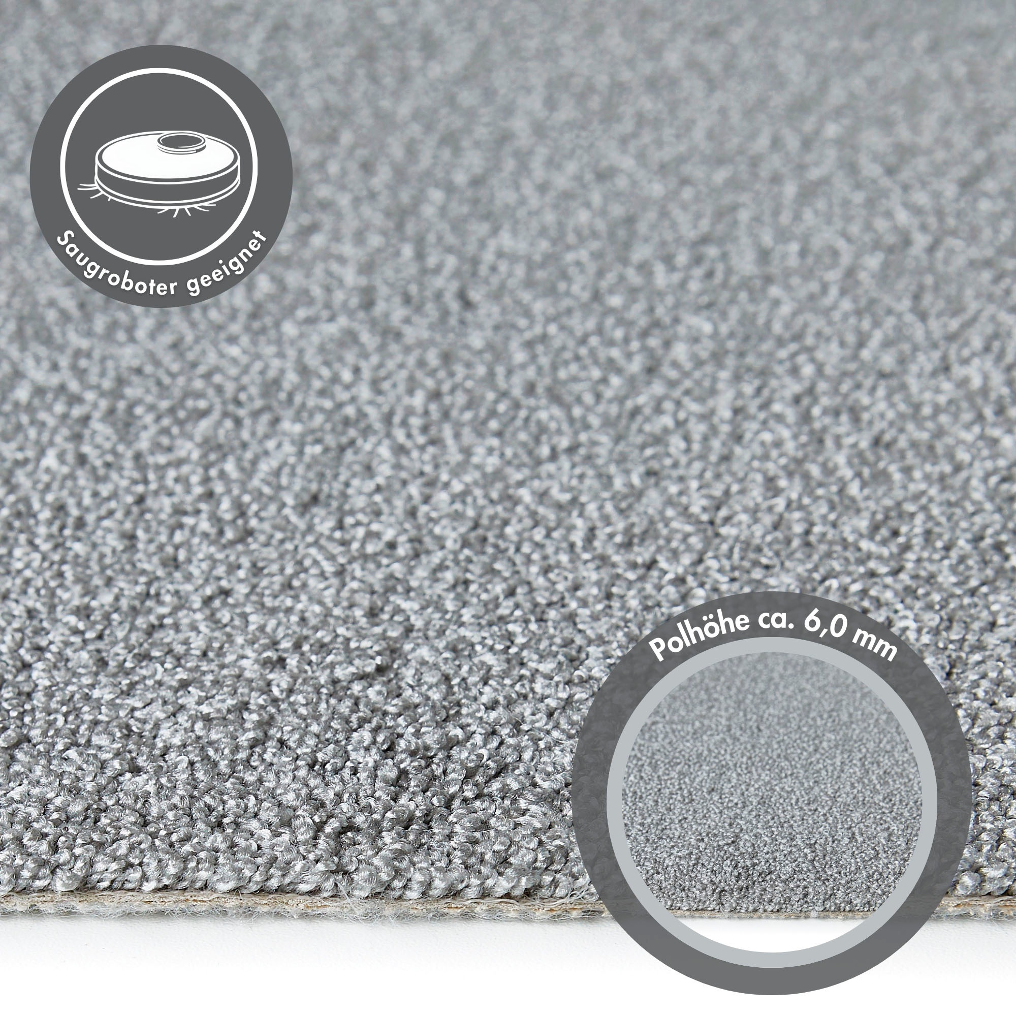 Andiamo Teppichboden »Rubinoy, Schlinge, Made in Belgium«, rechteckig, 8,5 mm Höhe, Breite 400 cm oder 500 cm, Wohnzimmer, strapazierfähig & robust