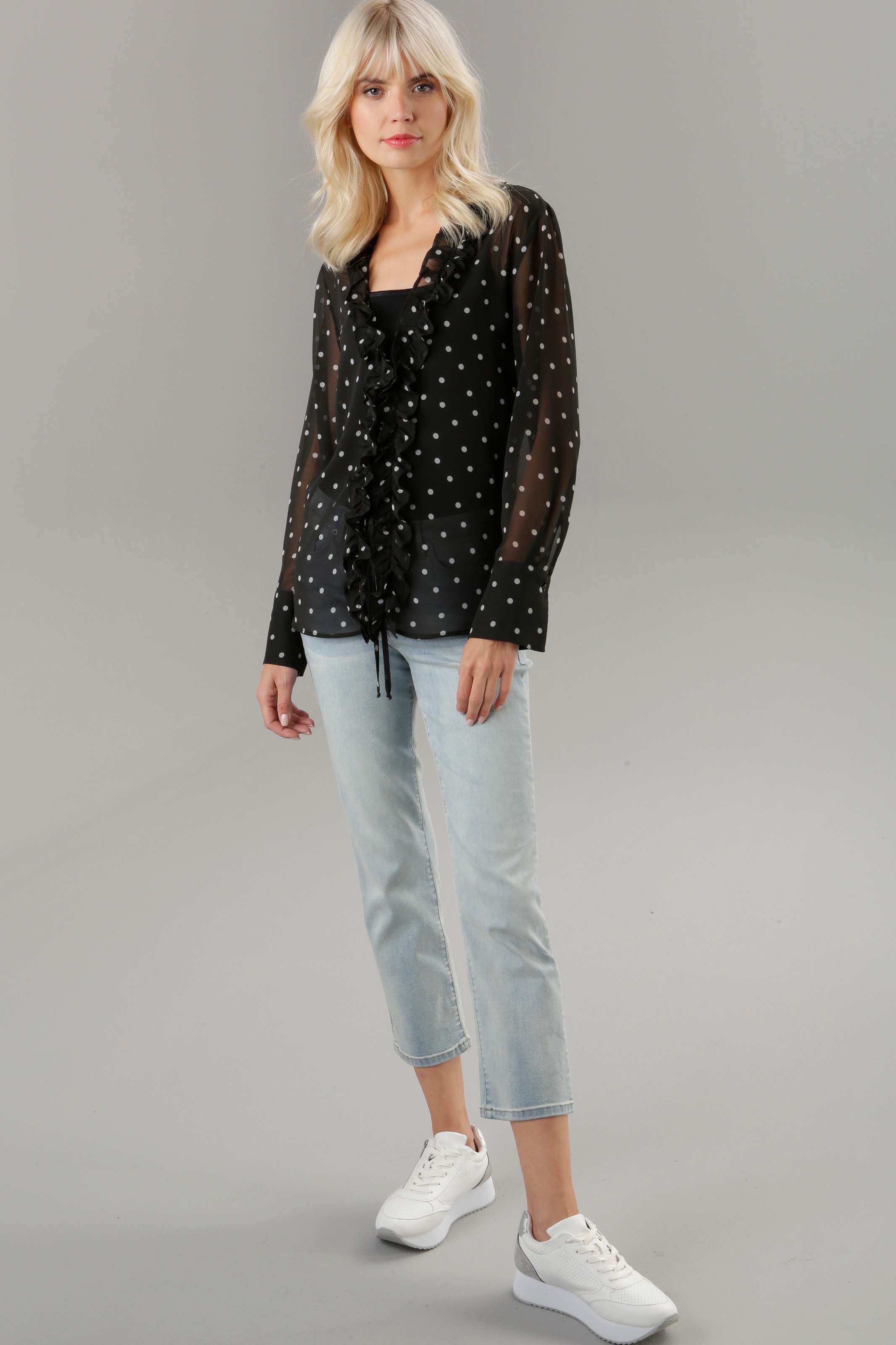 Aniston SELECTED Chiffonbluse, mit Volants bei ♕