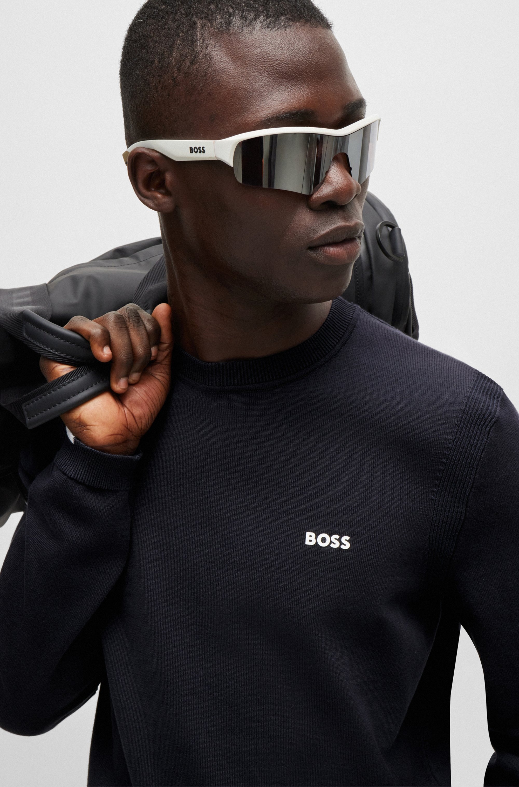 BOSS GREEN Rundhalspullover »Ever-X_CN«, mit Rundhalsausschnitt