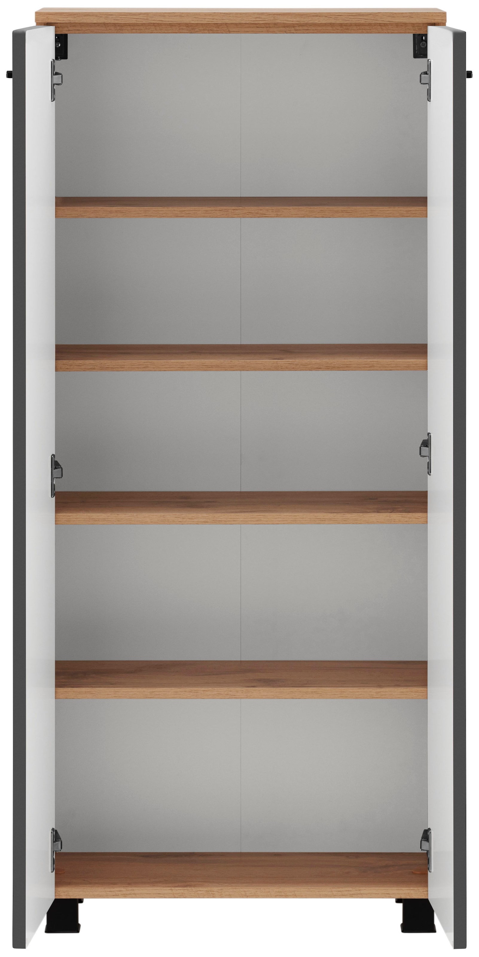 welltime Midischrank »Trento, verschiedene Ausführungen und Farben«, Badmöbel, Badschrank, 60 cm breit, 2 Türen, viel Stauraum