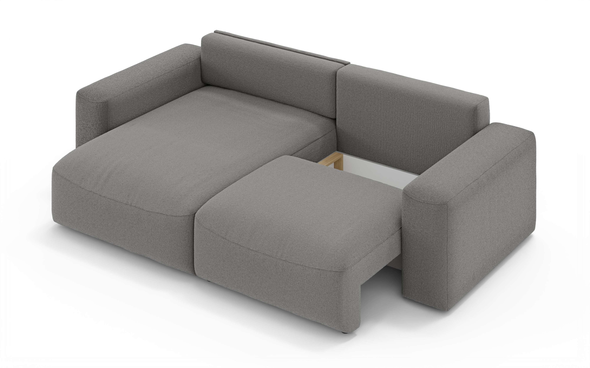 OTTO home Ecksofa »MATTS Schlafsofa mit Bettkasten, Maße B/T/H: 265/159/89 cm«, L-Form mit Recamiere rechts oder links, hoher Sitzkomfort