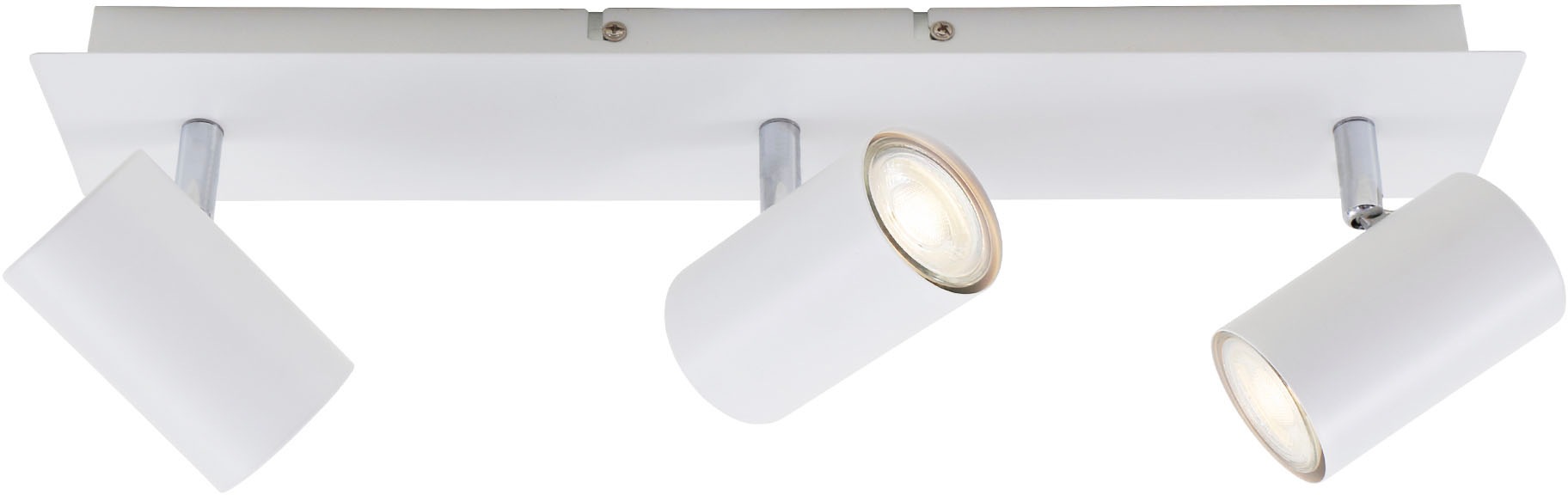 Briloner Leuchten LED Deckenspots »2857036 Run«, Leuchtmittel GU10 | ohne Leuchtmittel, Deckenlampe, 45x8x12,3cm, Weiß, max.40W, GU10, Wohnzimmer, Flur, Büro