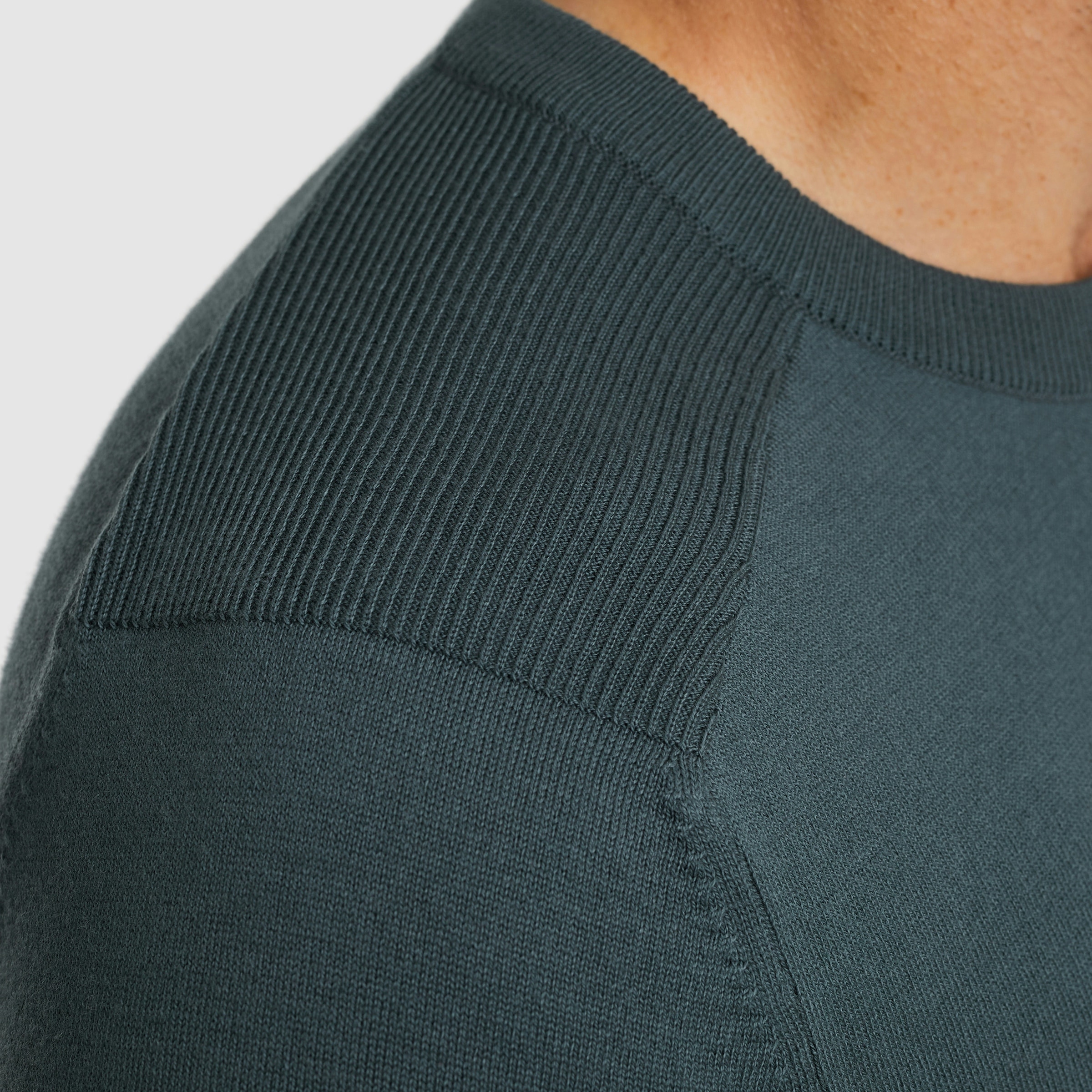 PME LEGEND Rundhalspullover mit Logo Stickerei