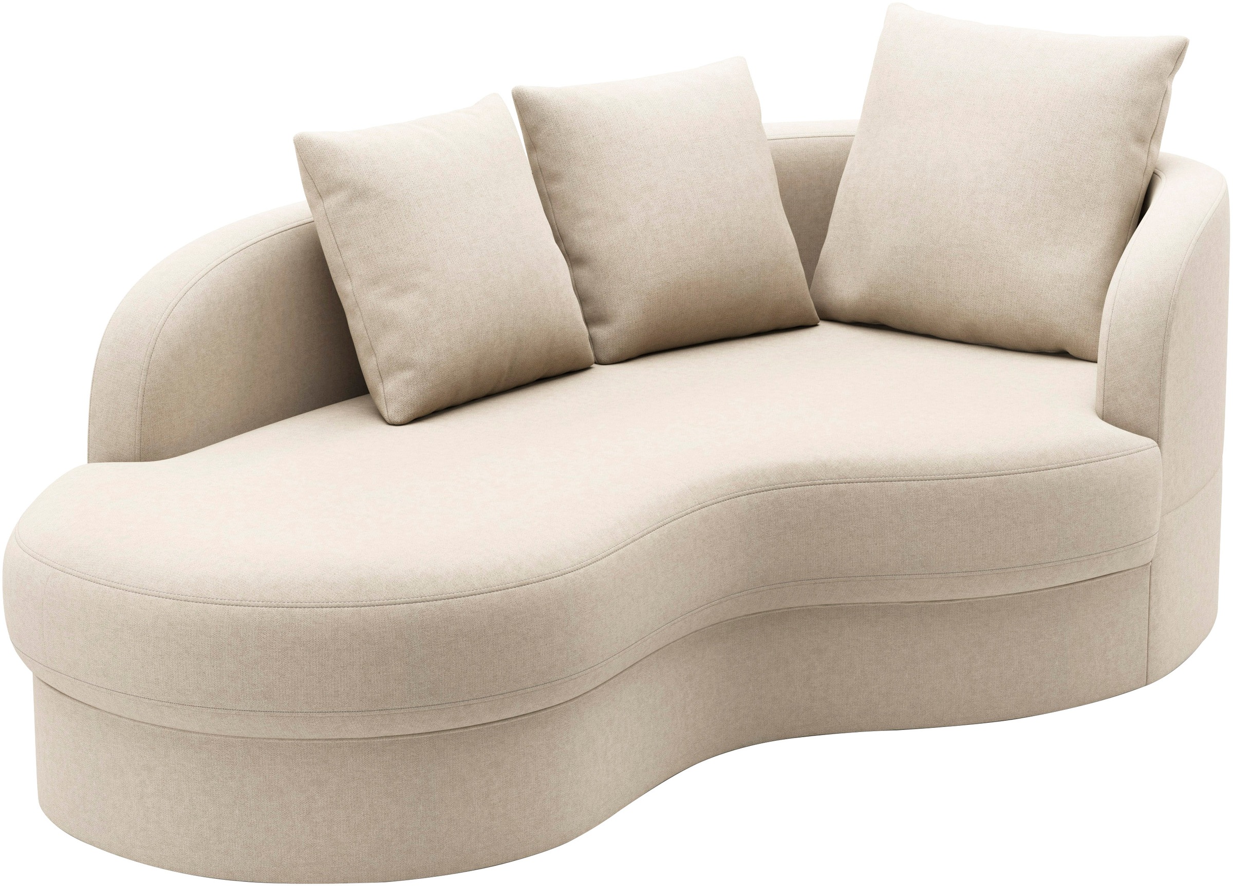 sit&more Recamiere »Samba« moderne organische Form, inkl. 3 loser Rückenkissen