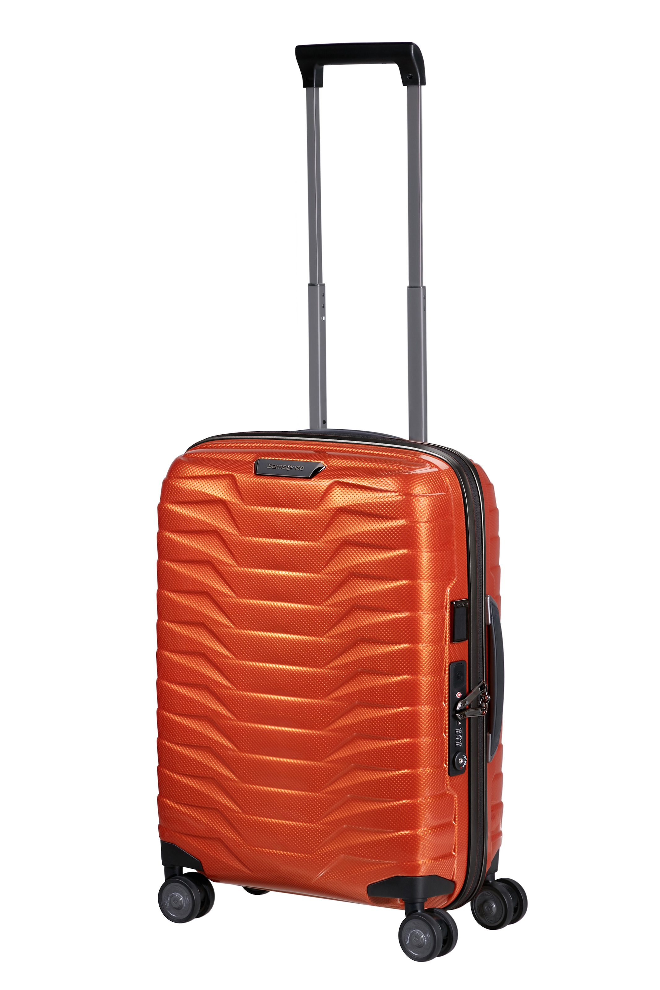 Samsonite Hartschalen-Trolley »PROXIS, verschiedene Größen und Farben« 38 l 4 Rollen arretierbares und versenkbares Druckknopf-Trolleysystem