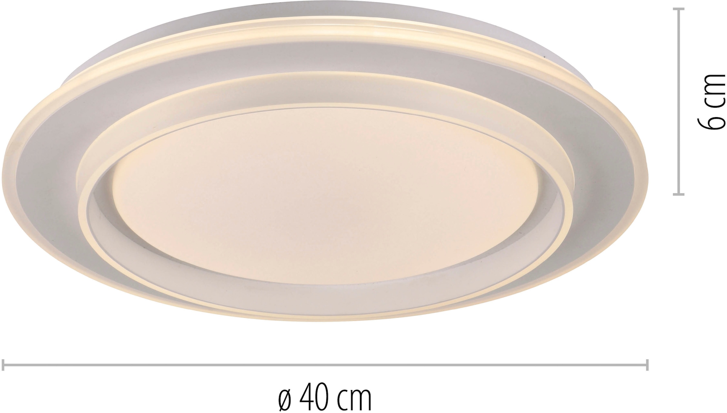 JUST LIGHT LED Deckenleuchte »LAGO« LED-Board 1 Stk. warmweiß - kaltweiß CCT-Farbtemperatursteuerung, Infrarot-FB, Stufenlos dimmbar, Memory