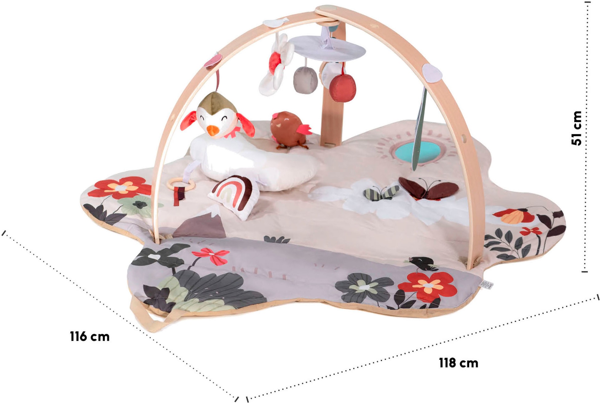 BabyGo Spielbogen »Bianca Flower«, 3D-Activity-Spielmatte