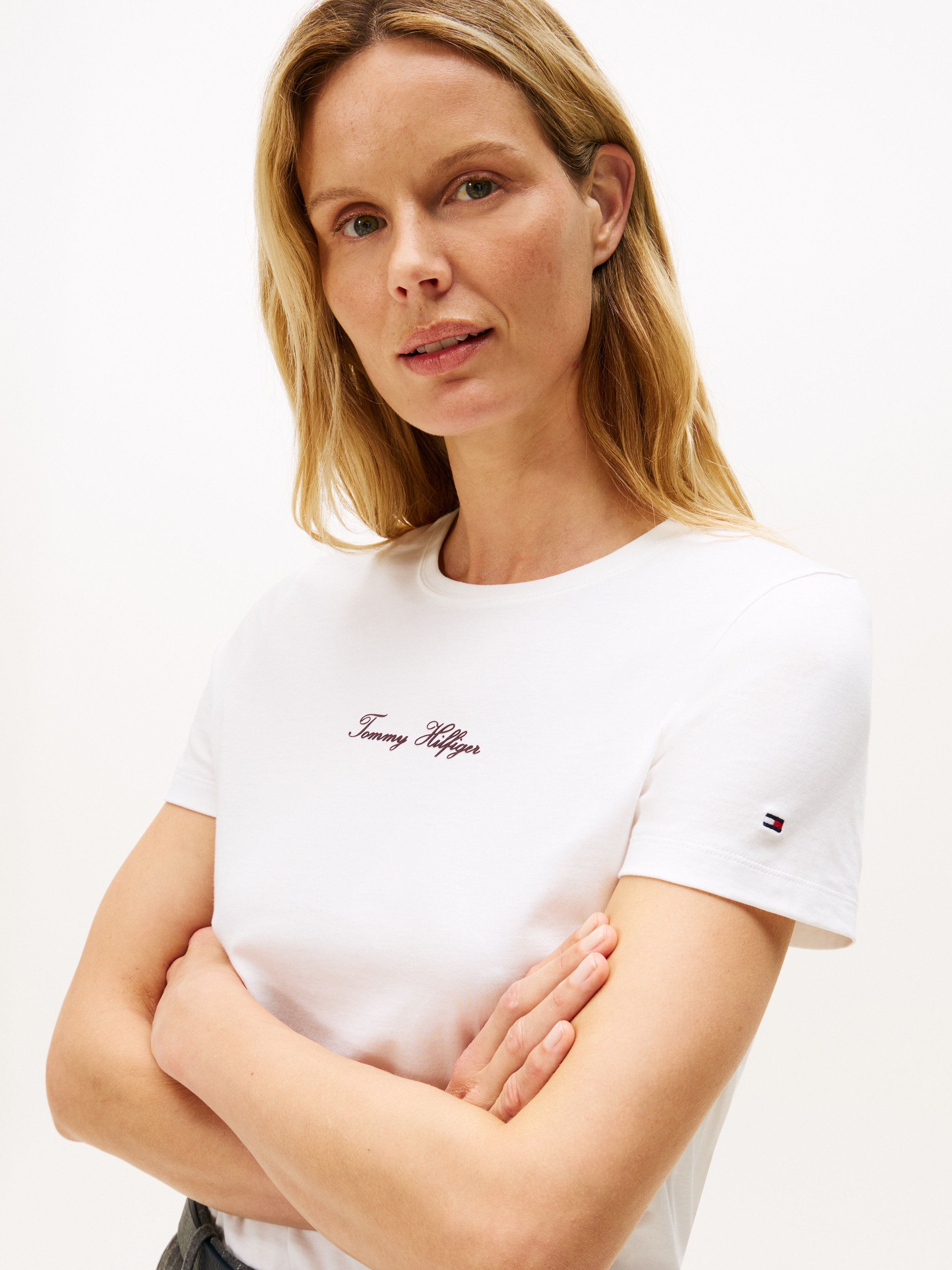 Tommy Hilfiger Kurzarmshirt »CLASSIC SCRIPT REG SS TEE«