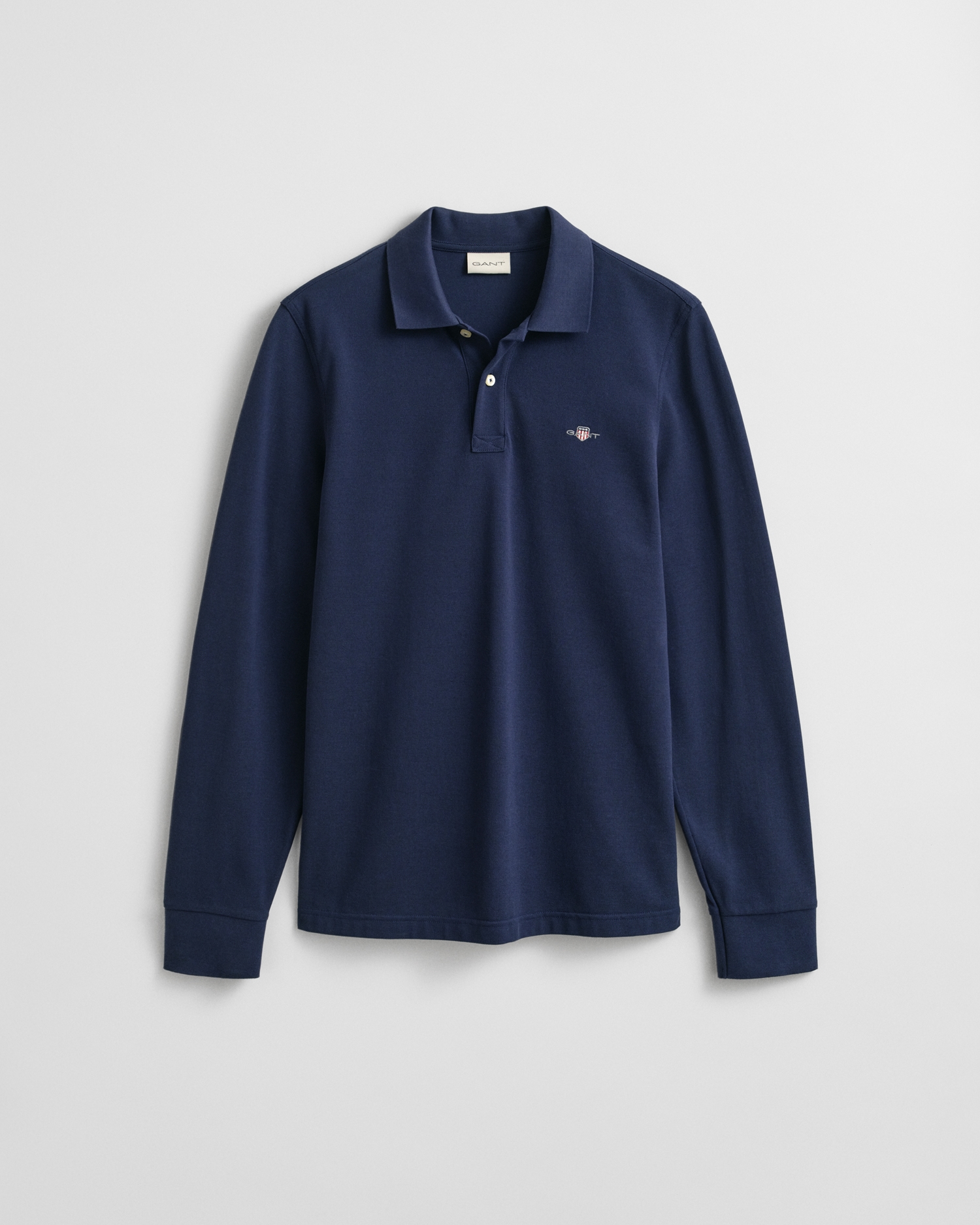 Gant Poloshirt »REG SHIELD LS PIQUE RUGGER«, mit Logotickerei auf der Brust
