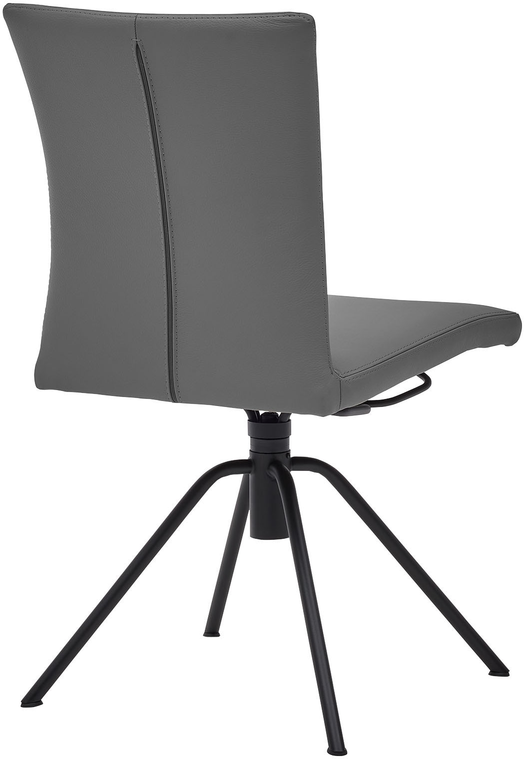 Musterring Polsterstuhl »Helmond 6700«, (Packung), 1 St., Echtleder, Drehgestell in schwarz inkl. Rückholfunktion, ohne Armlehne