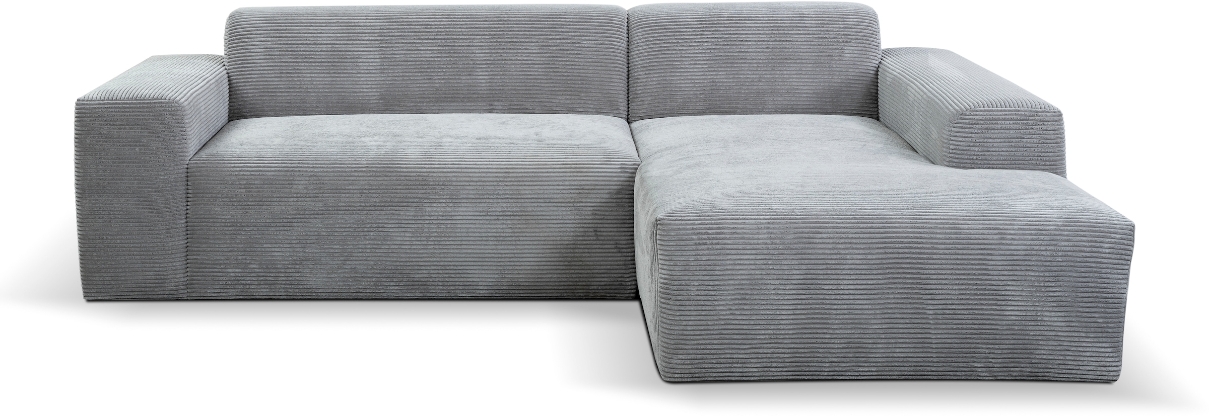 WERK2 Ecksofa »Zeus-L modern und zeitlos, Breite 253cm, bequemes Sofa«, Curvy Trend Ecksofa mit urbaner Optik