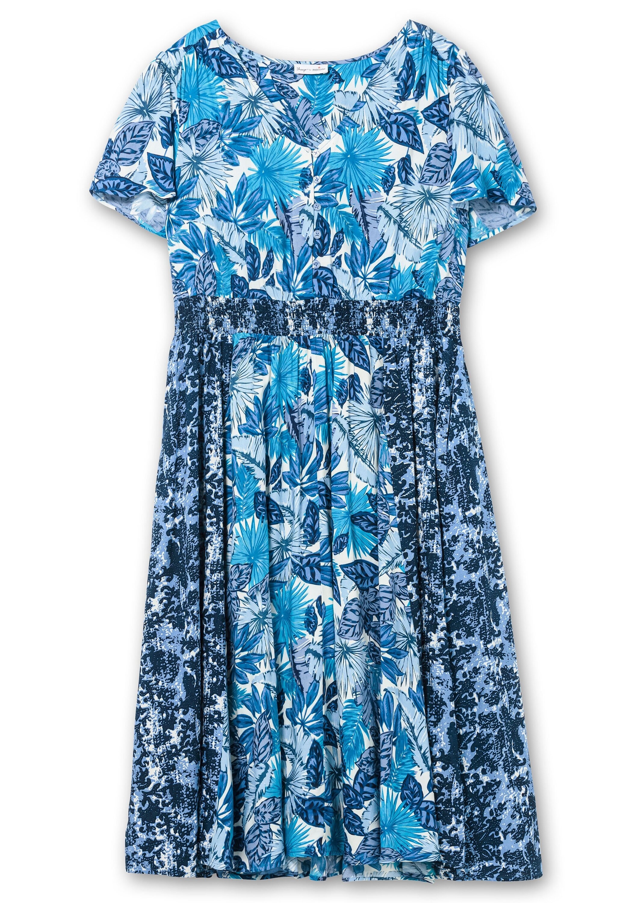Sheego Sommerkleid »Midikleid im Mustermix, mit weitem Rock«
